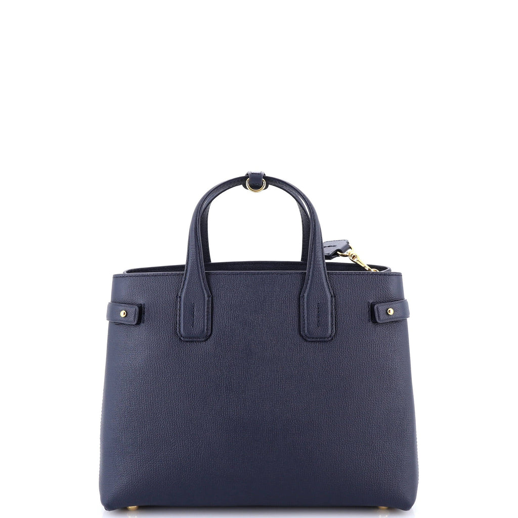 Banner NM Tote Leather with House Check Canvas Medium