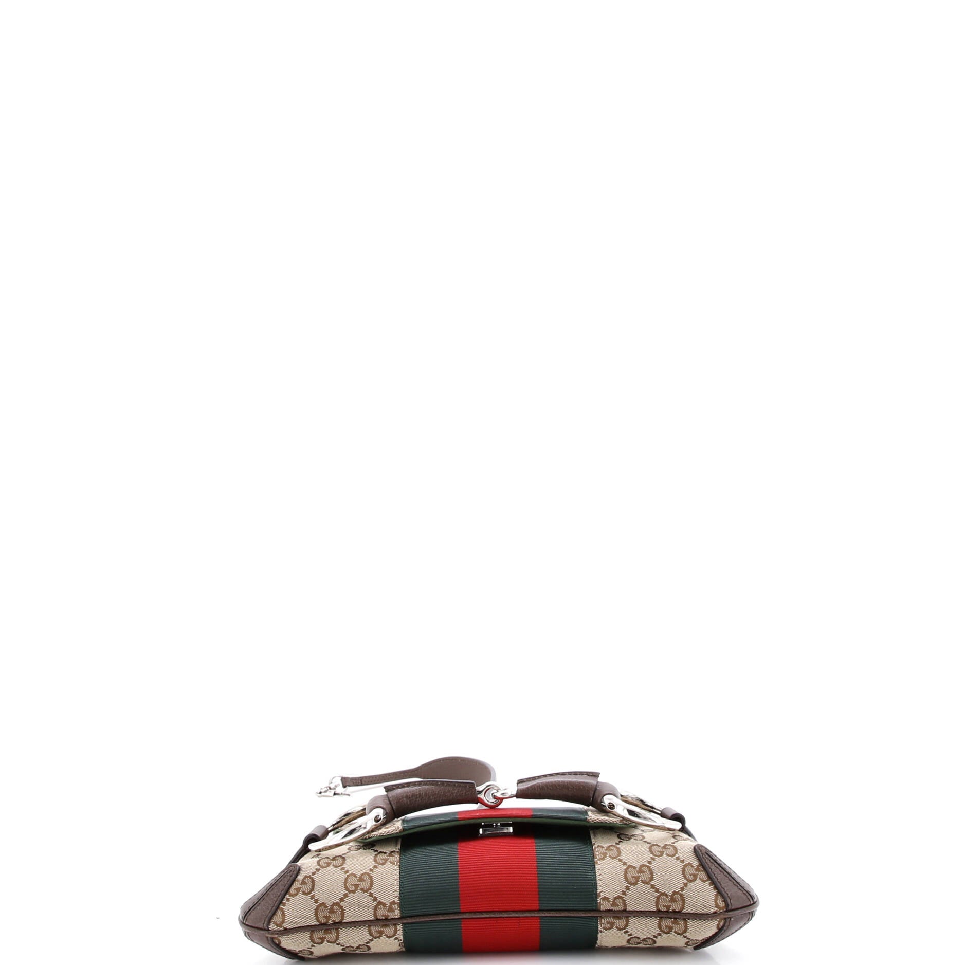 Horsebit NM Web Chain Clutch GG Canvas Small