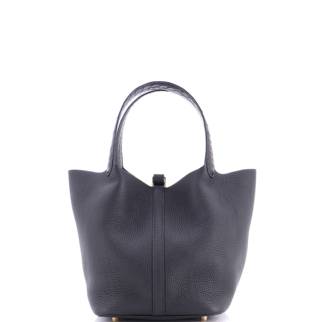 Touch Picotin Lock Bag Clemence with Matte Alligator MM