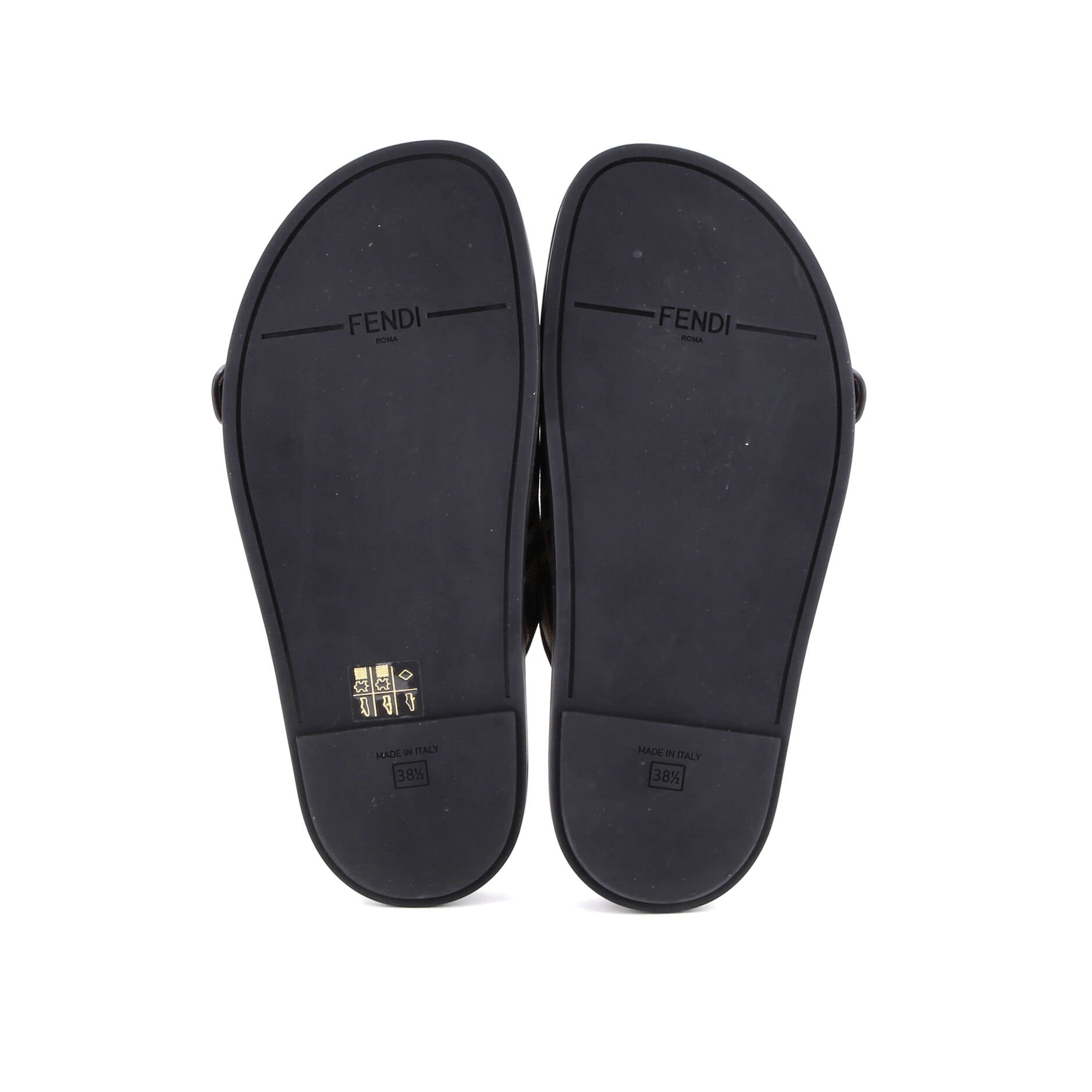 Women's Feel Slide Sandals FF Jacquard Fabric with Crystals