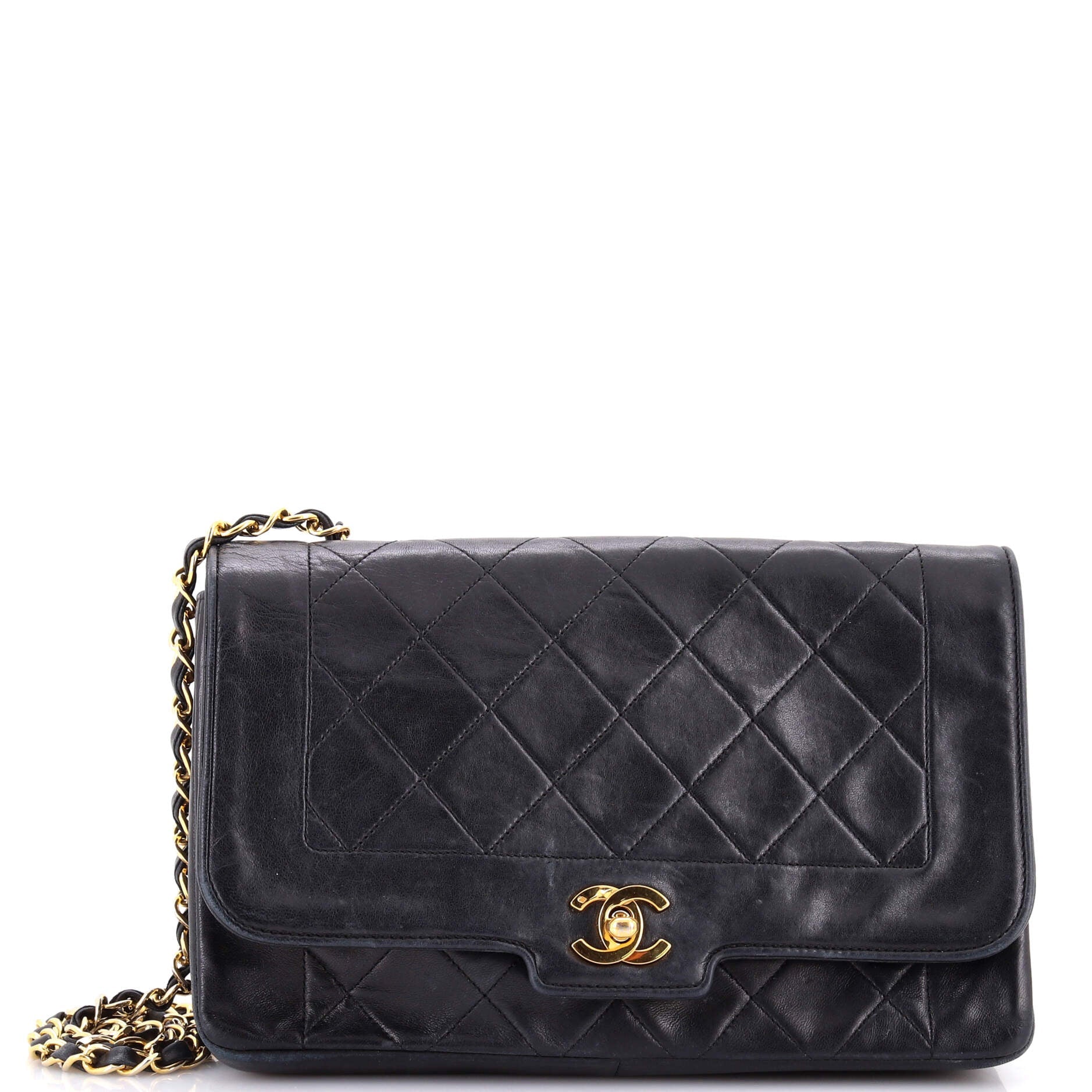 Vintage CC Chain Flap Bag Quilted Lambskin Medium