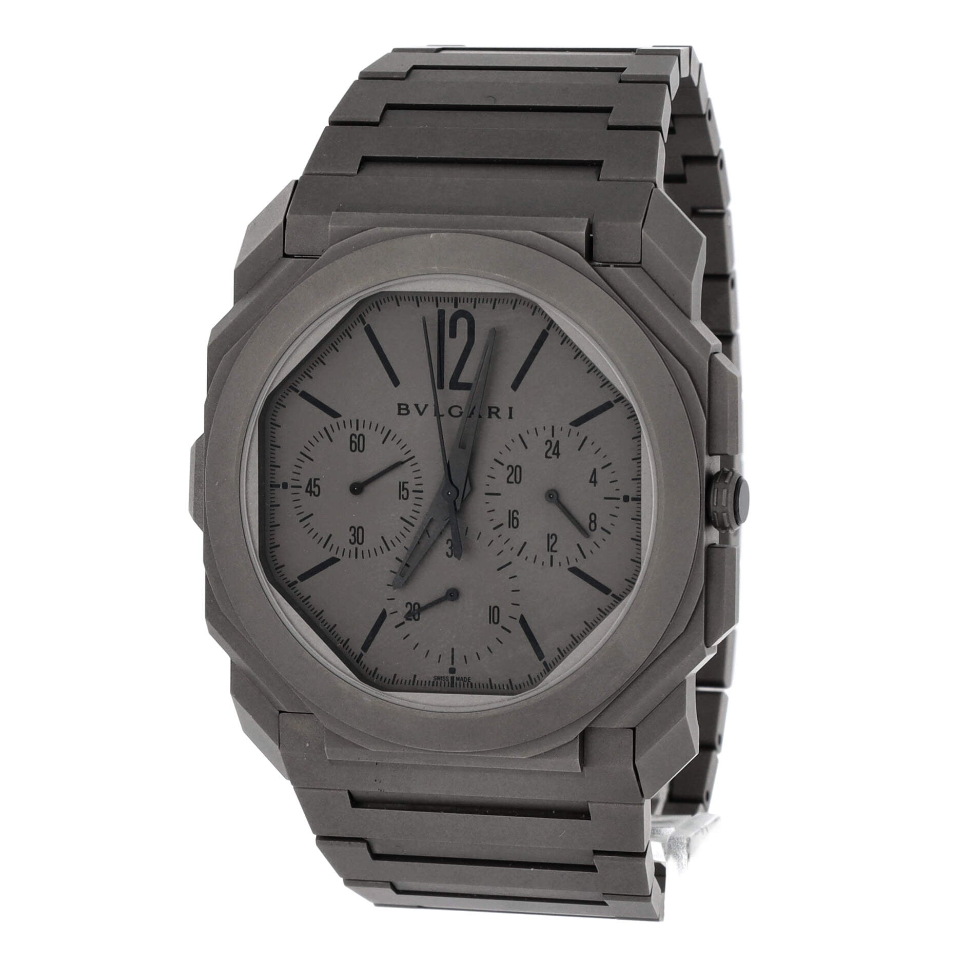 Octo Finissimo Chronograph GMT Automatic Watch Titanium 42
