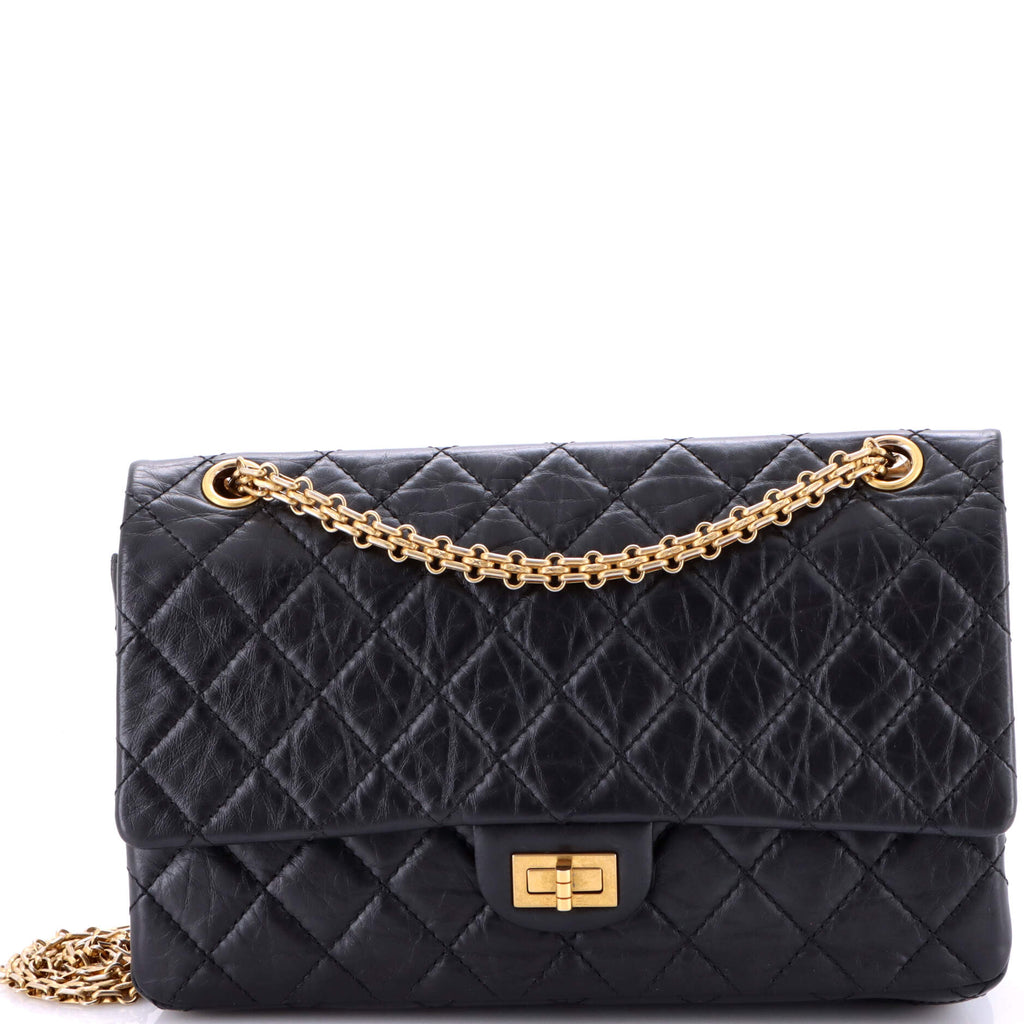 Reissue 2.55 Flap Bag Chevron Aged Calfskin 226