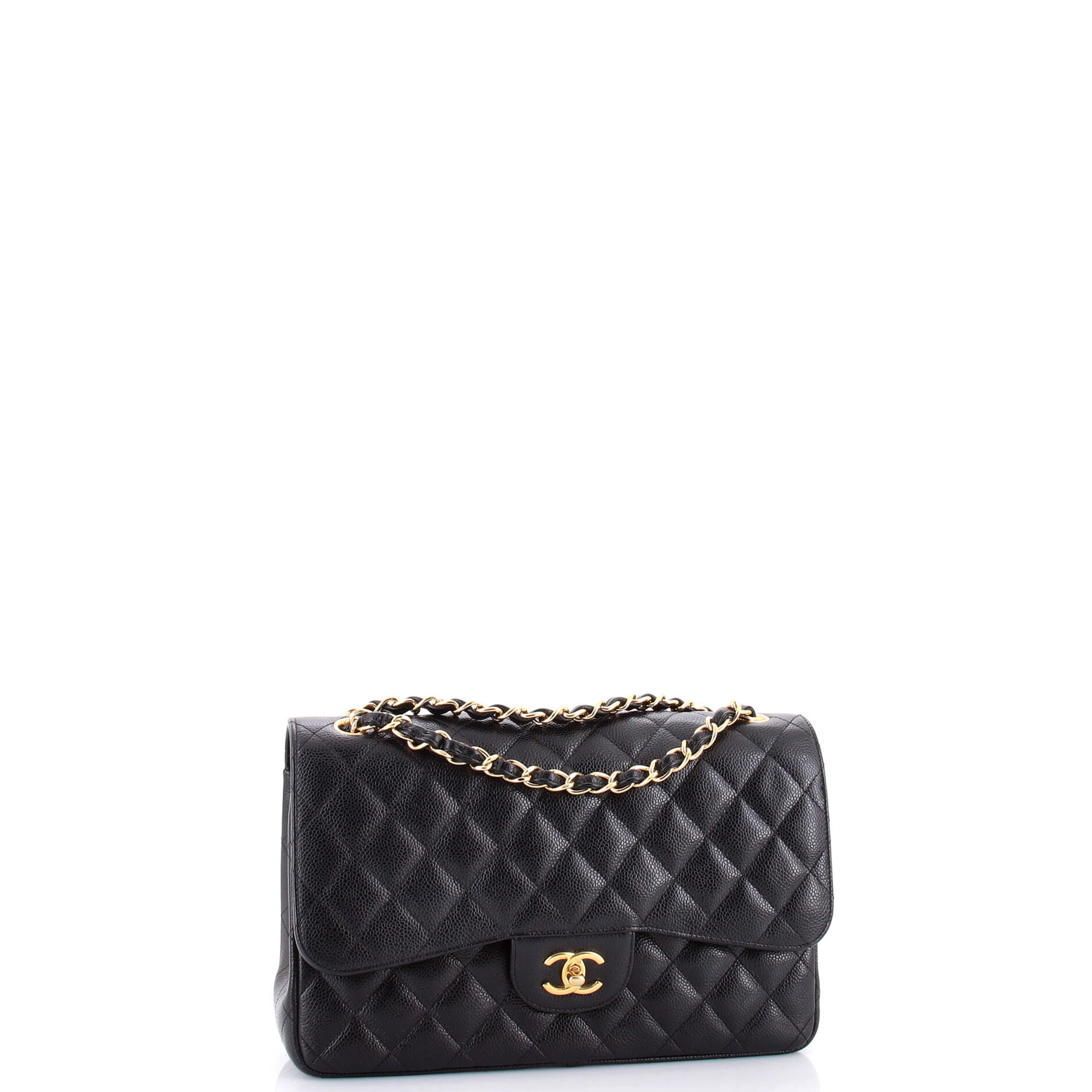 Classic Single Flap Bag Quilted Caviar Jumbo