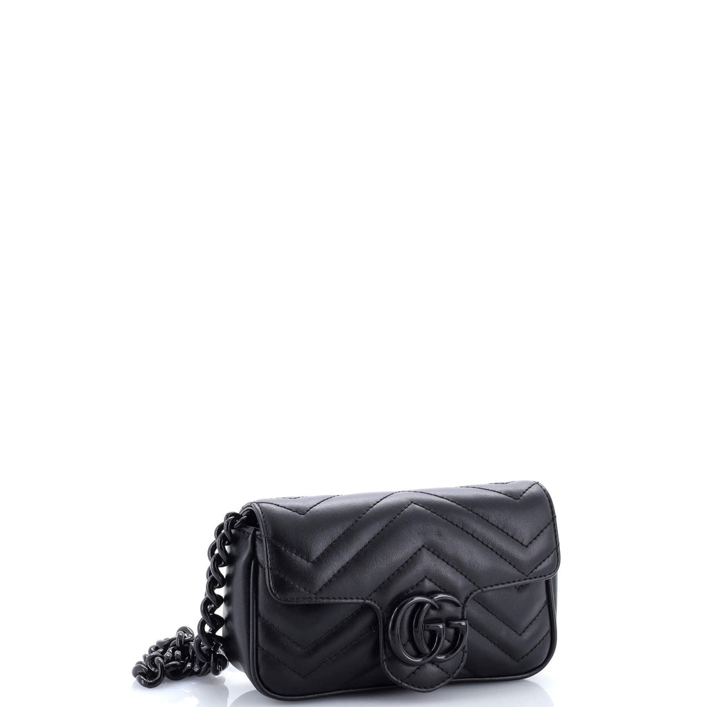 GG Marmont Flap Belt Bag Matelasse Leather