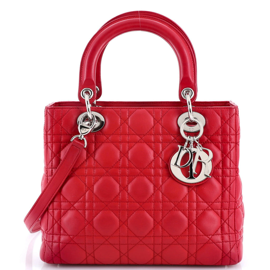 Lady Dior Bag Cannage Quilt Lambskin Medium