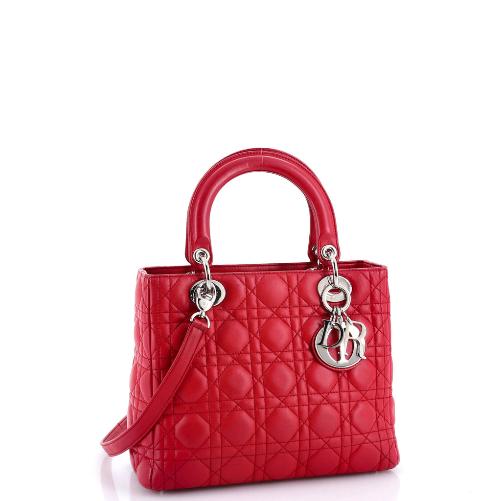 Lady Dior Bag Cannage Quilt Lambskin Medium