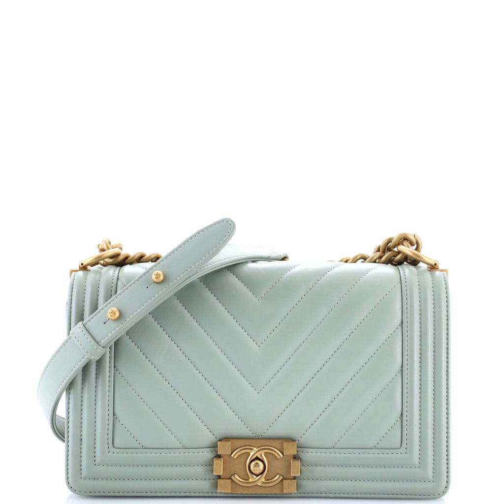 Boy Flap Bag Chevron Calfskin Old Medium