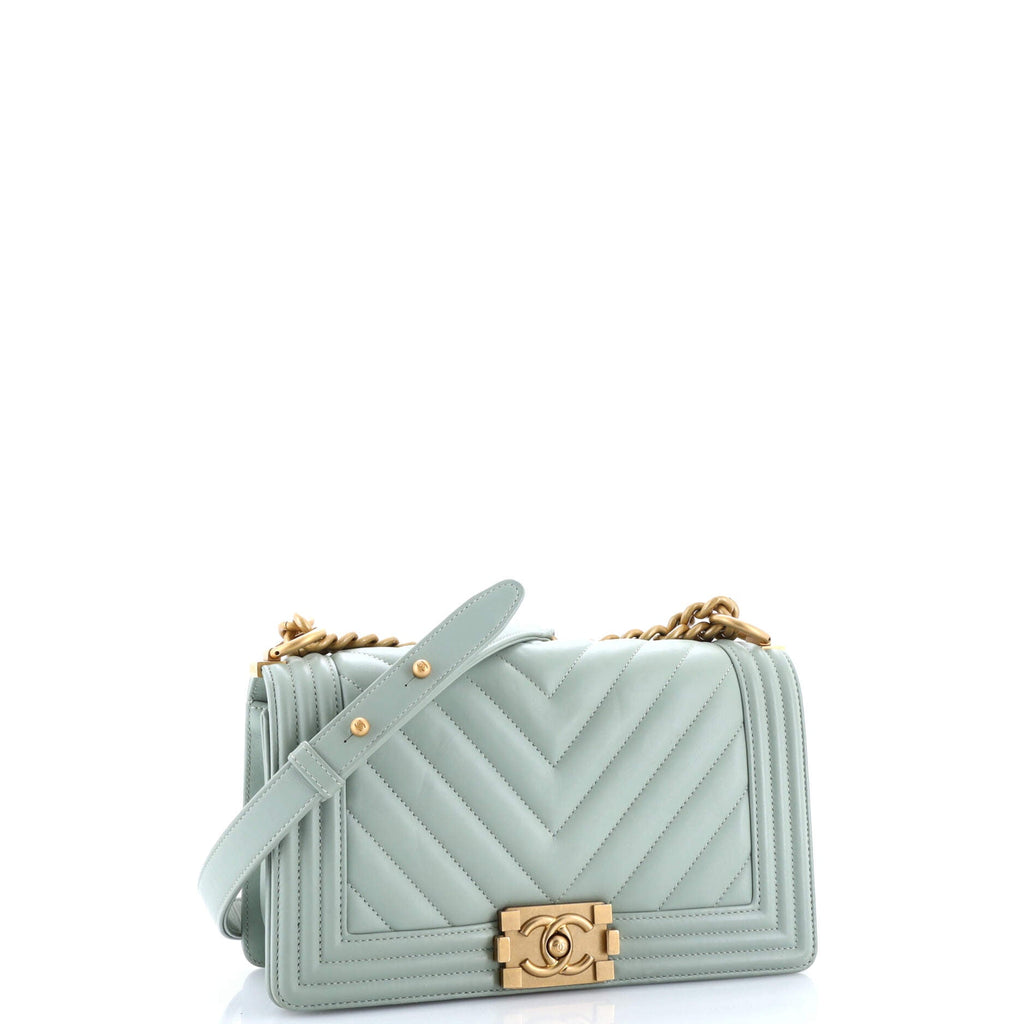 Boy Flap Bag Chevron Calfskin Old Medium
