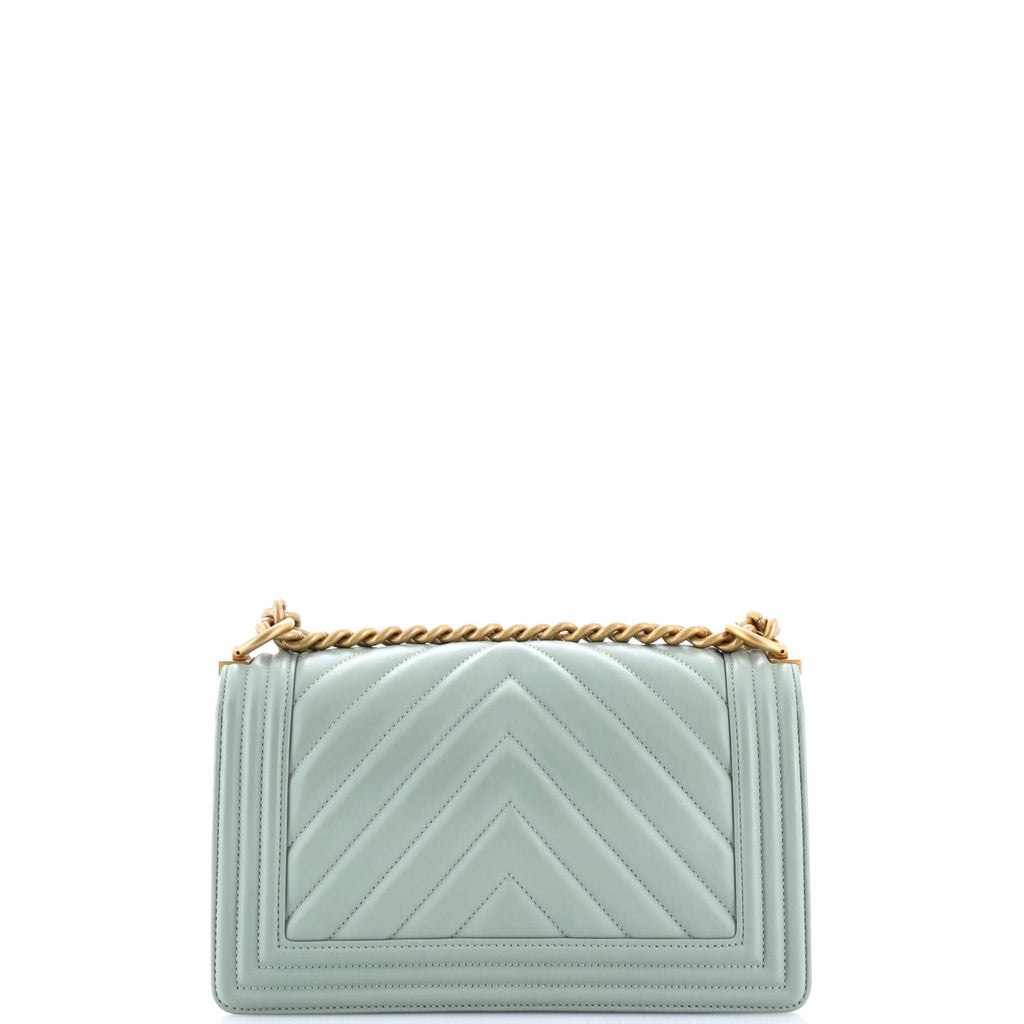 Boy Flap Bag Chevron Calfskin Old Medium