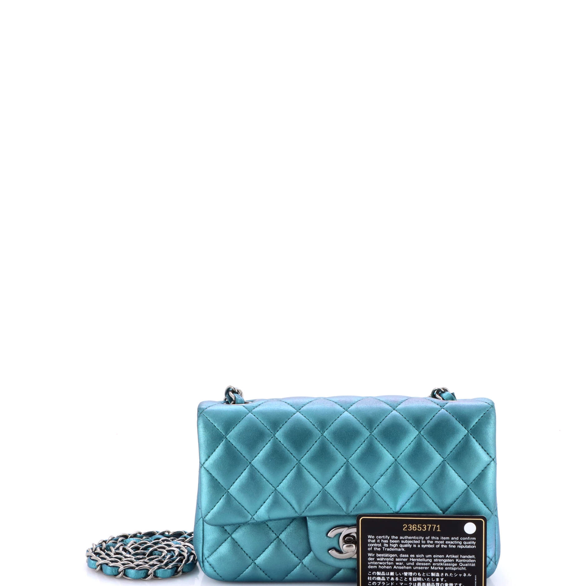 Classic Single Flap Bag Quilted Metallic Lambskin Mini