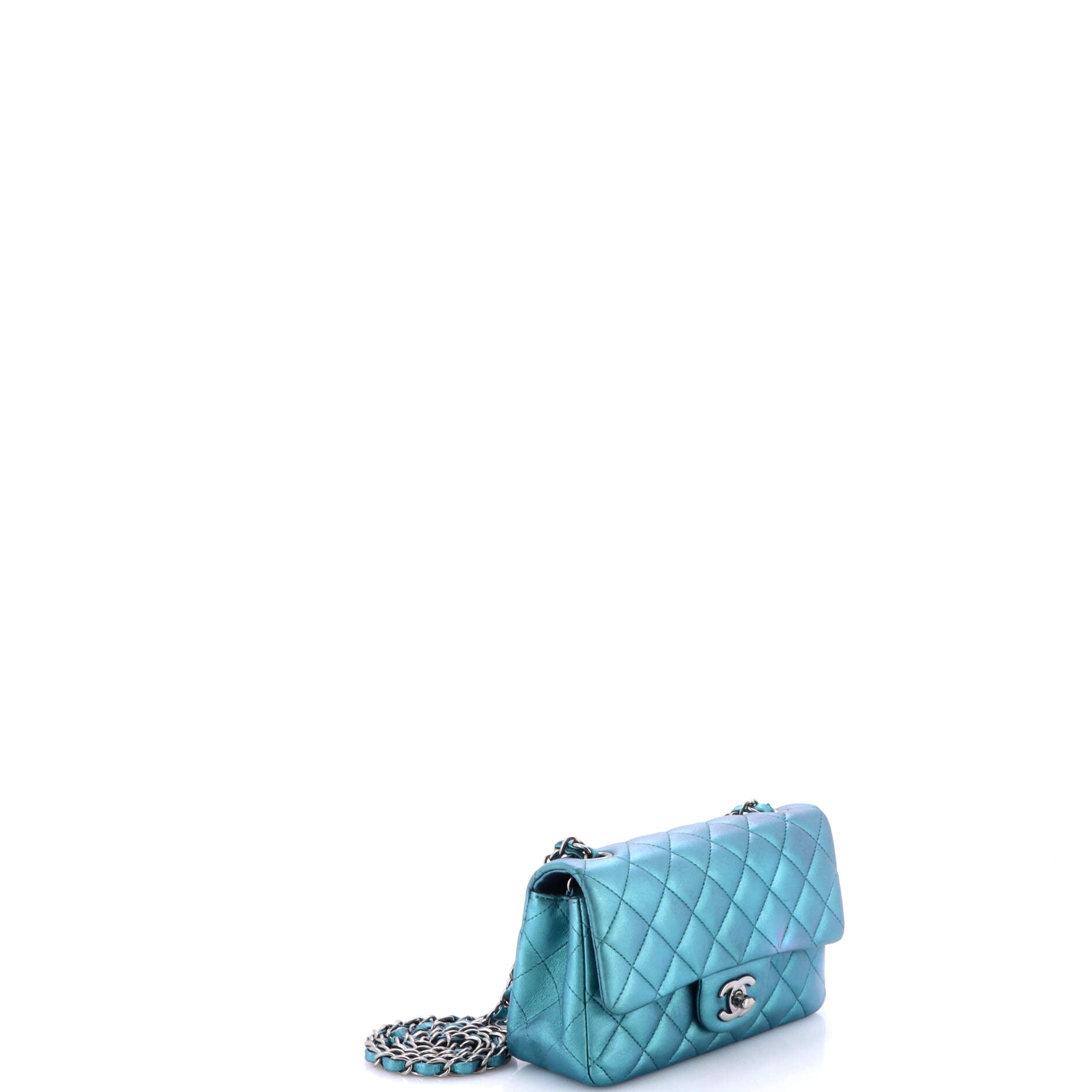 Classic Single Flap Bag Quilted Metallic Lambskin Mini