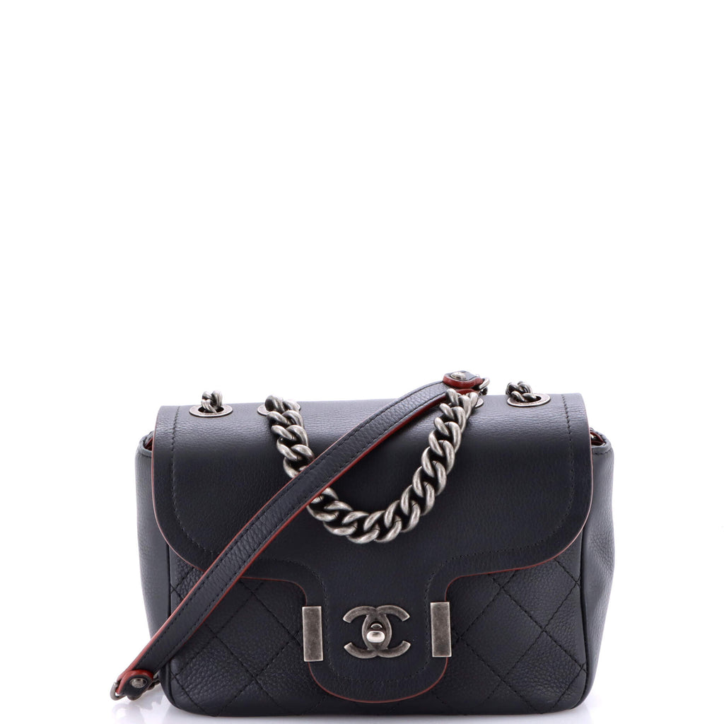 Archi Chic Flap Bag Quilted Grained Calfskin Small