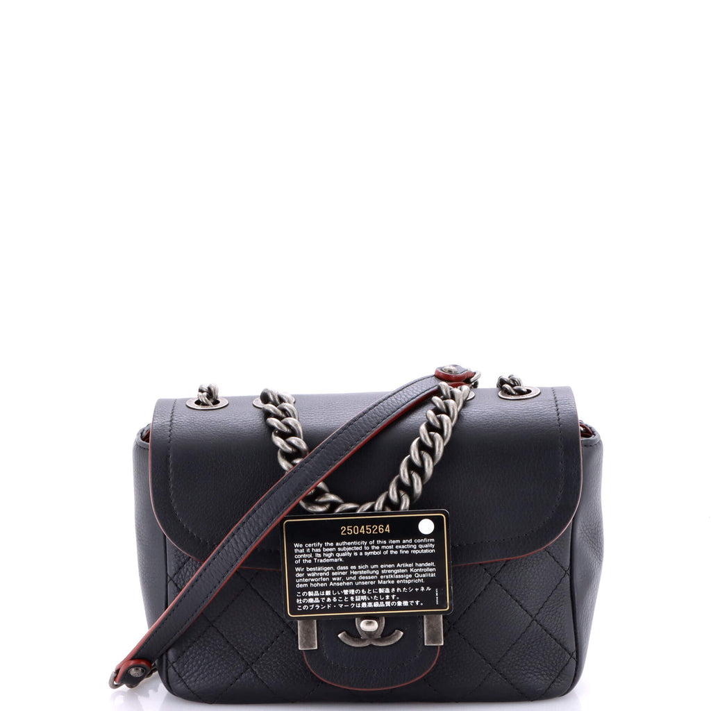 Archi Chic Flap Bag Quilted Grained Calfskin Small