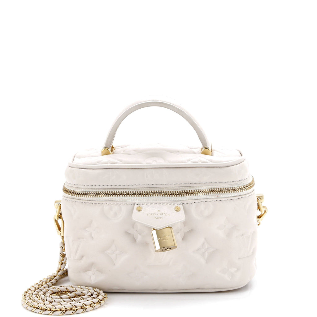Vanity Handbag Monogram Embossed Lambskin PM