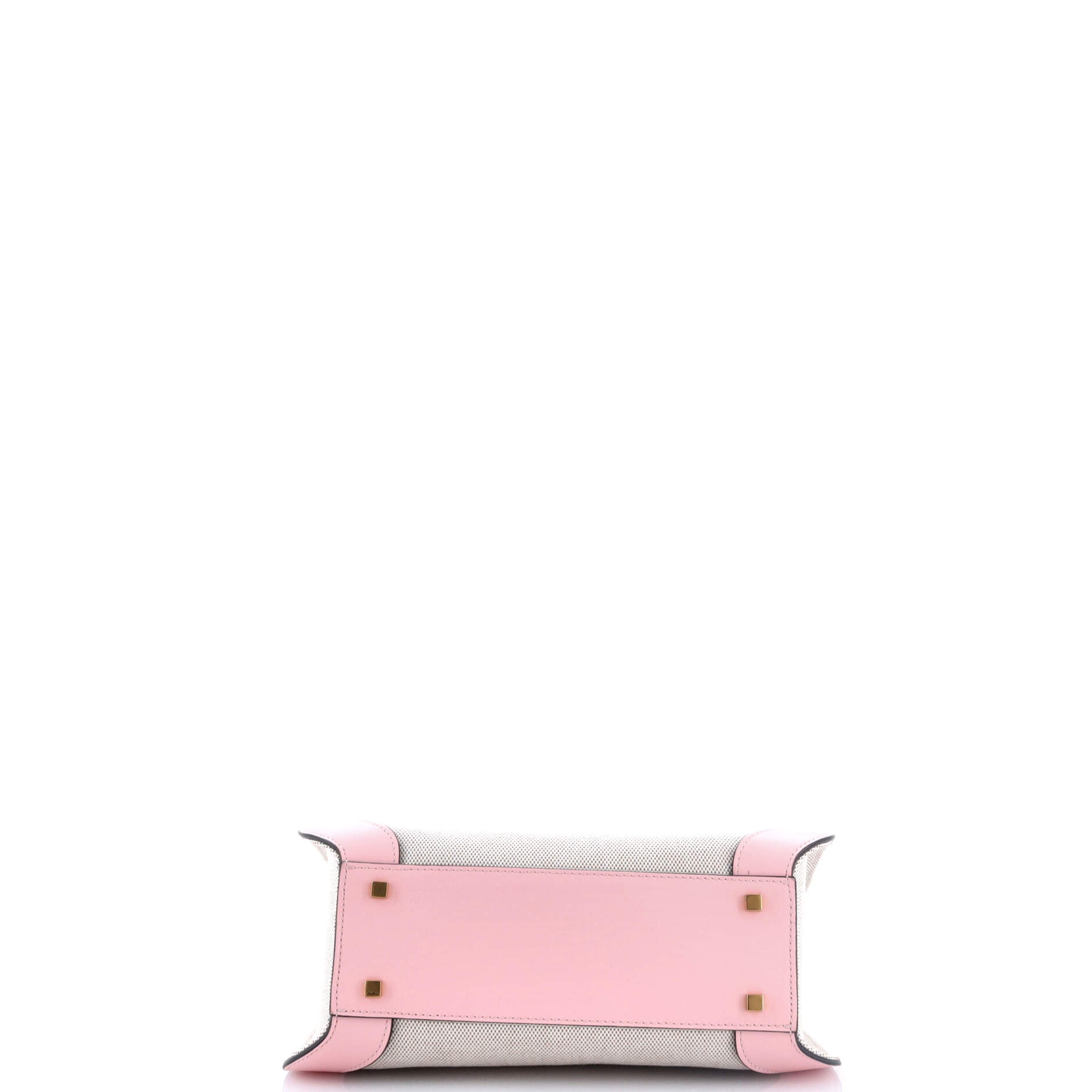VLogo Shopper Tote Canvas and Leather Small