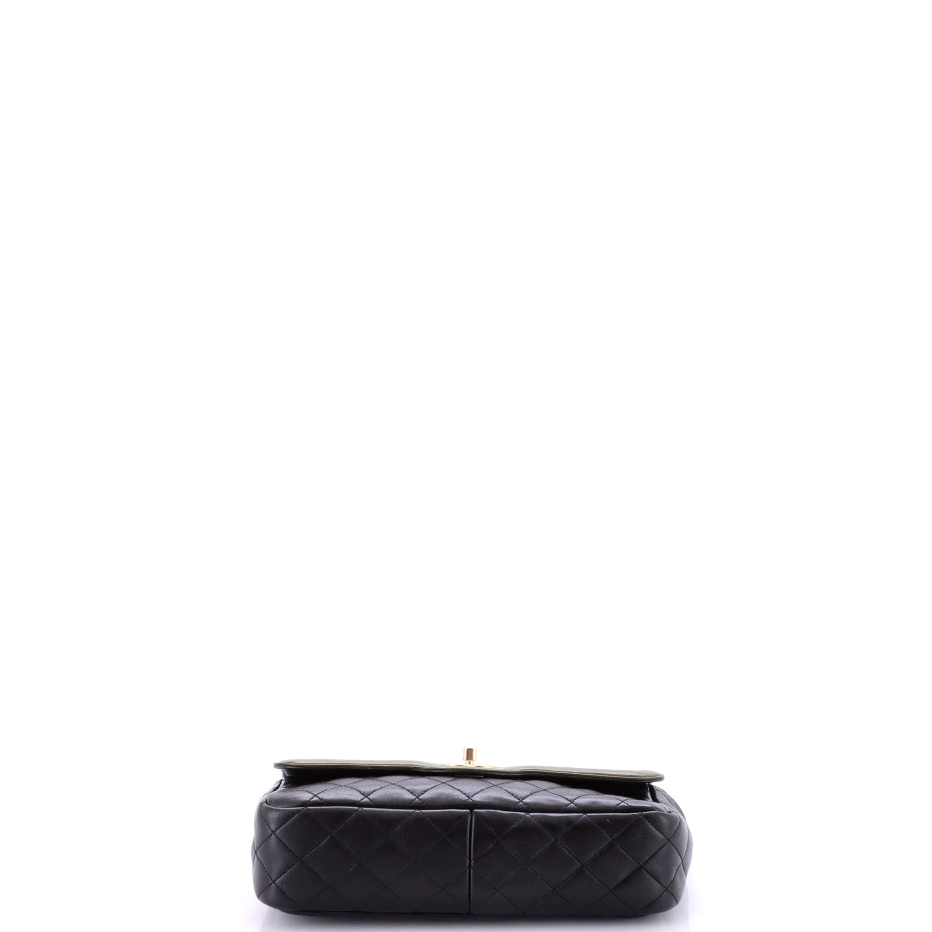 Two Tone Flap Bag Quilted Lambskin Medium