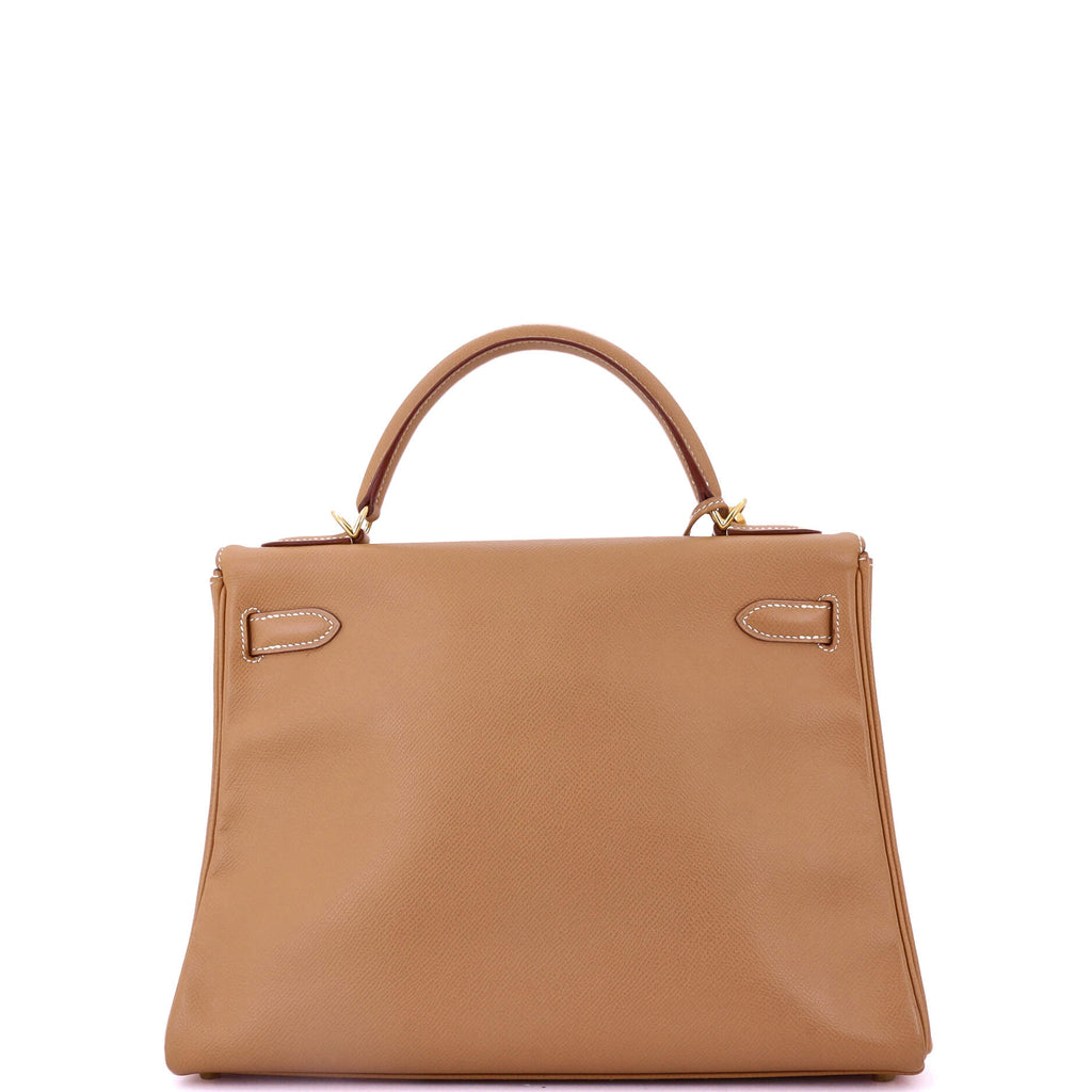 Kelly Handbag Gold Courchevel with Gold Hardware 35