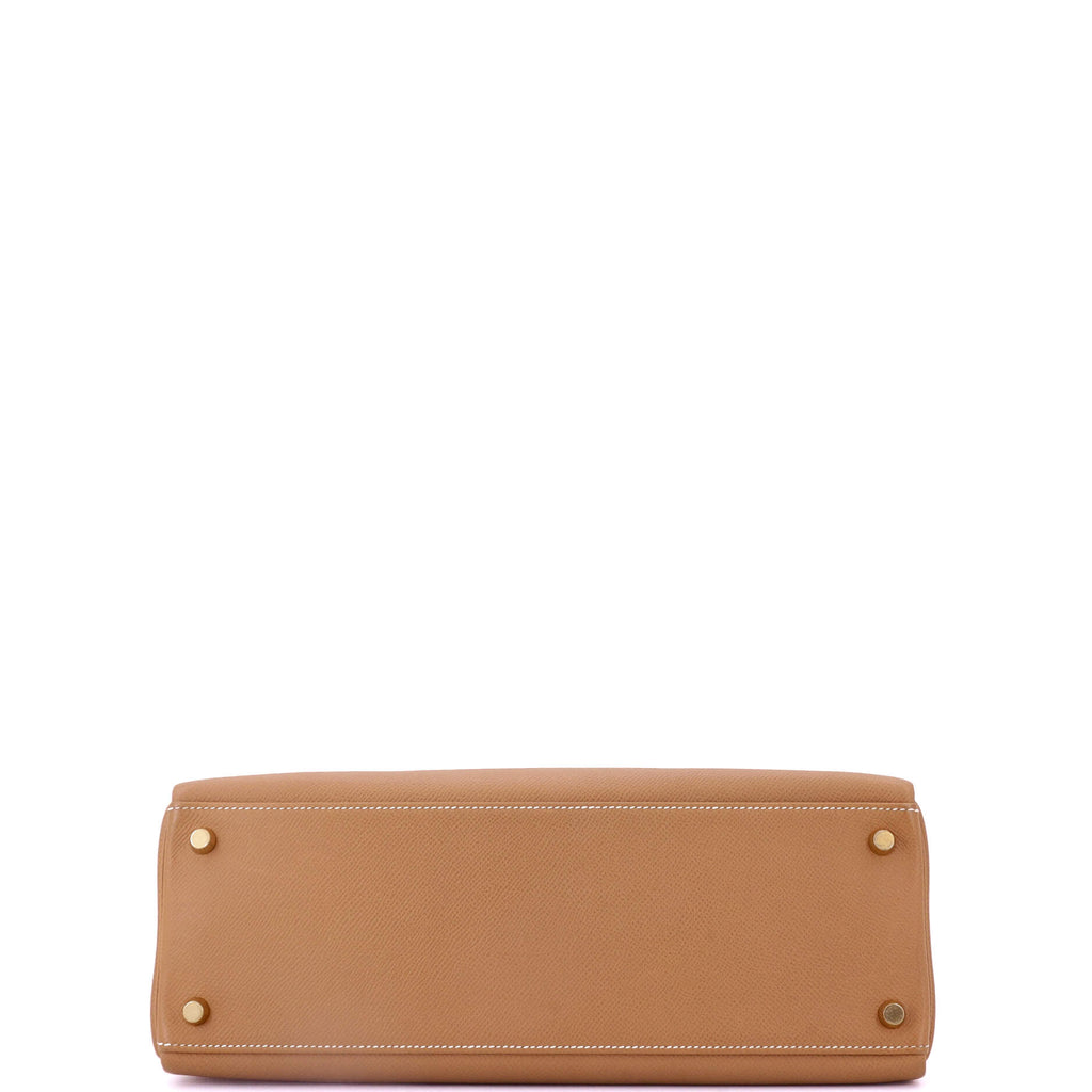 Kelly Handbag Gold Courchevel with Gold Hardware 35