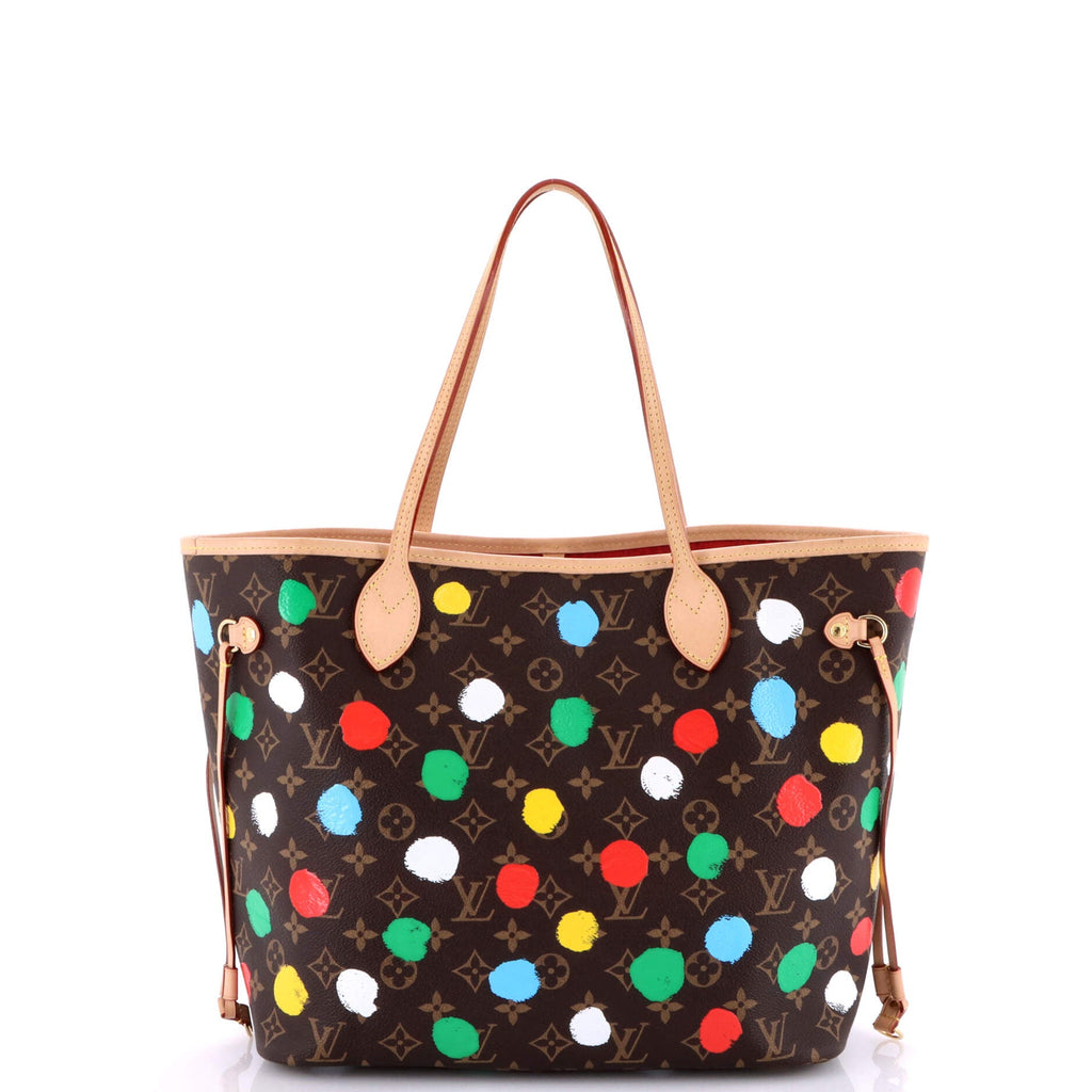 Neverfull NM Tote Yayoi Kusama Painted Dots Monogram Canvas MM
