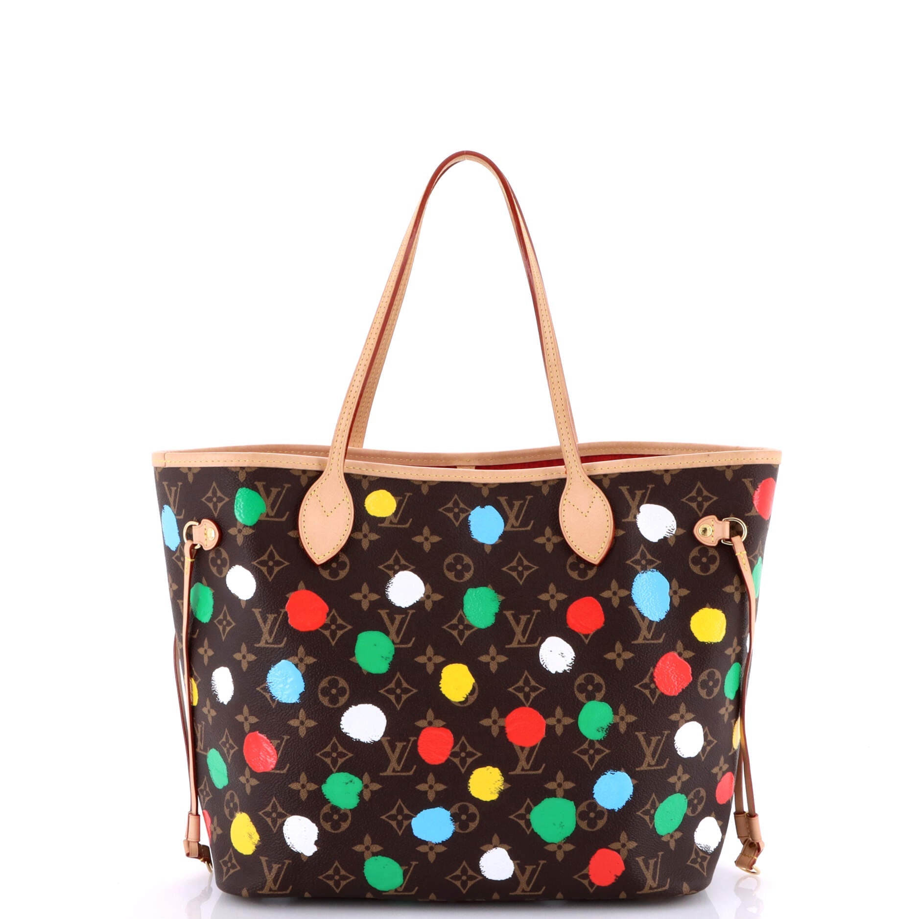 Neverfull NM Tote Yayoi Kusama Painted Dots Monogram Canvas MM