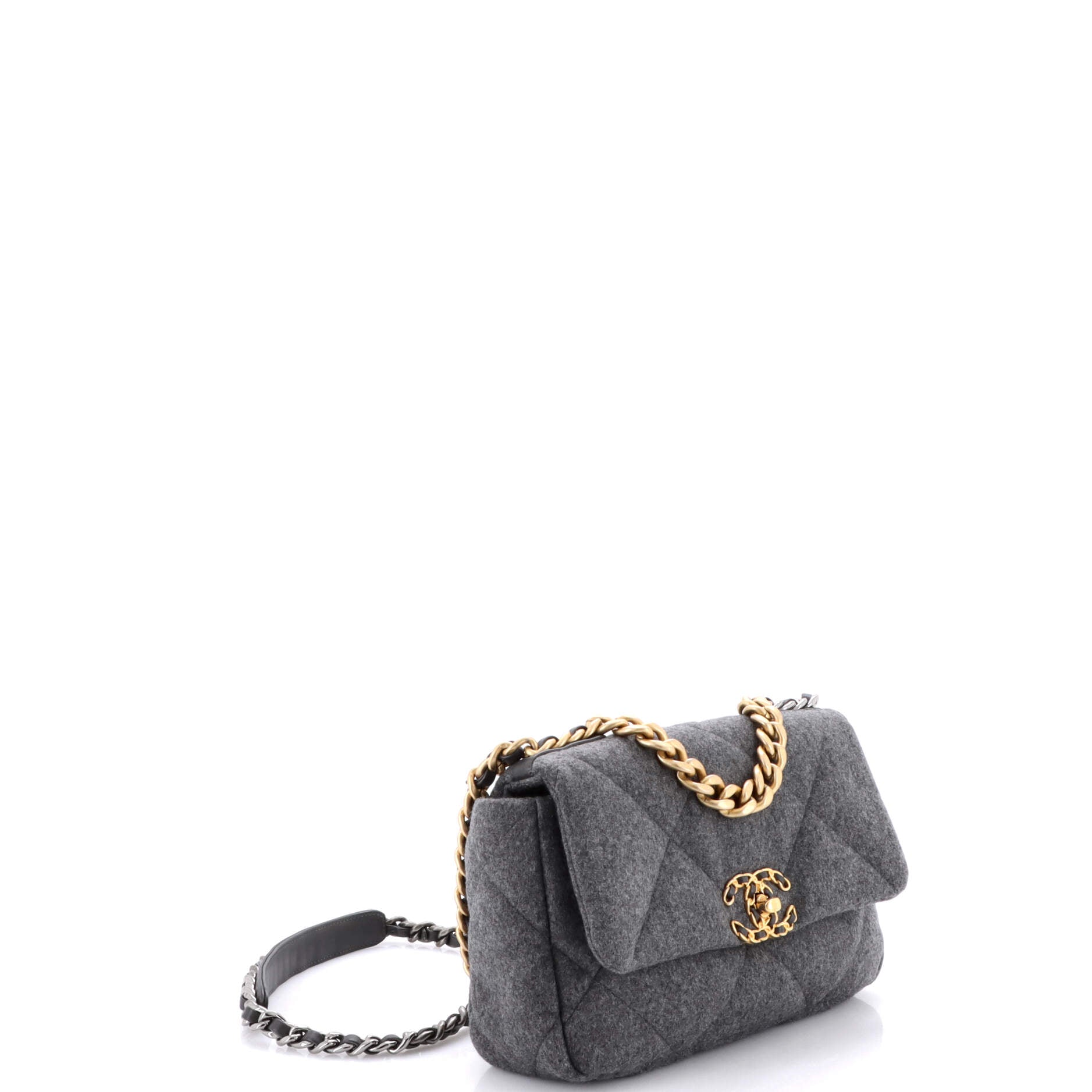 19 Flap Bag Quilted Wool Medium