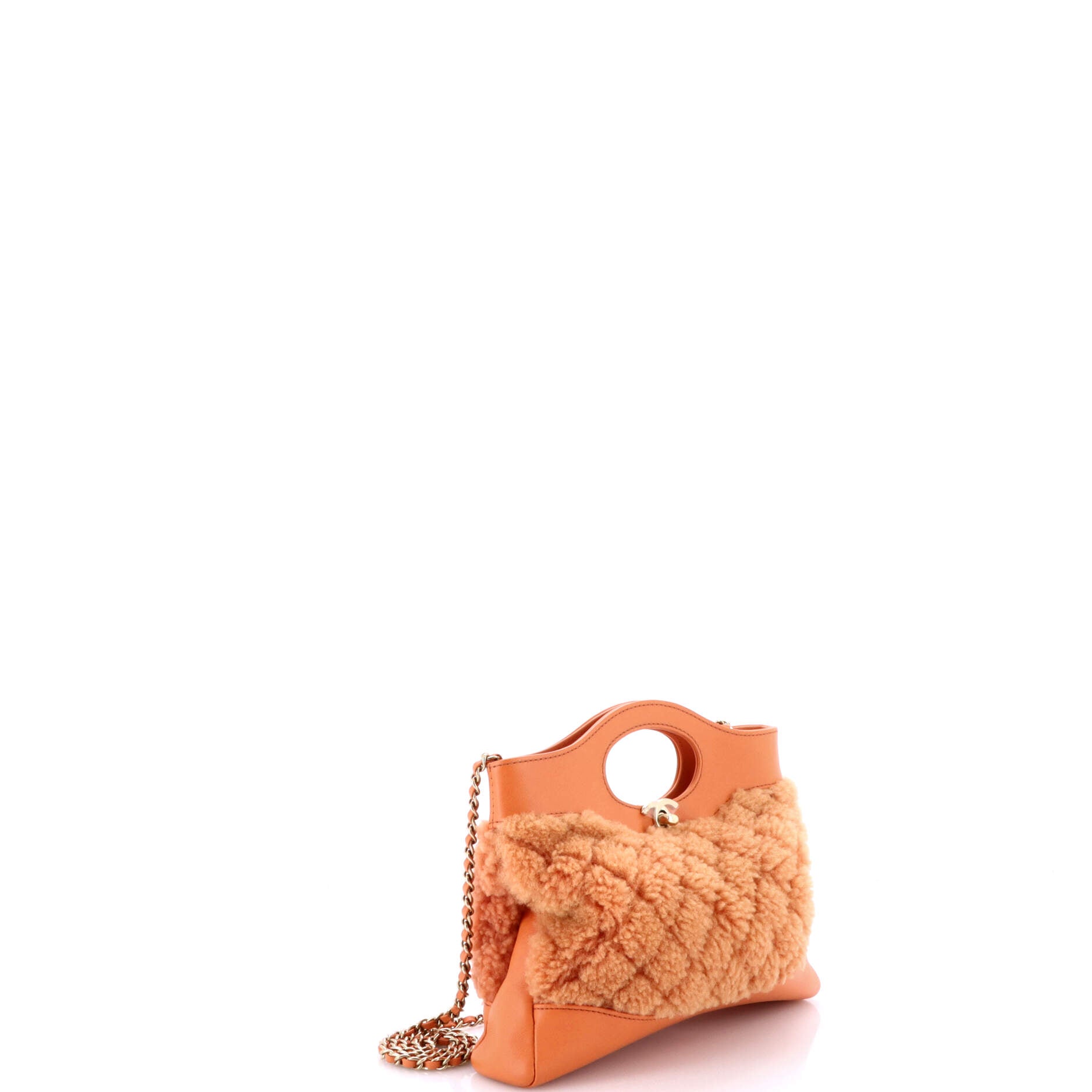 31 Shopping Bag Quilted Shearling and Leather Mini