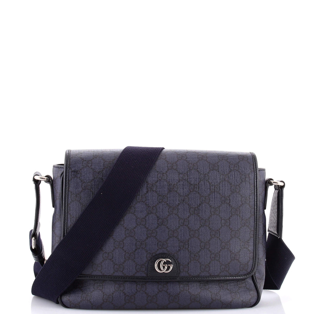 Ophidia Flap Messenger Bag GG Coated Canvas Medium
