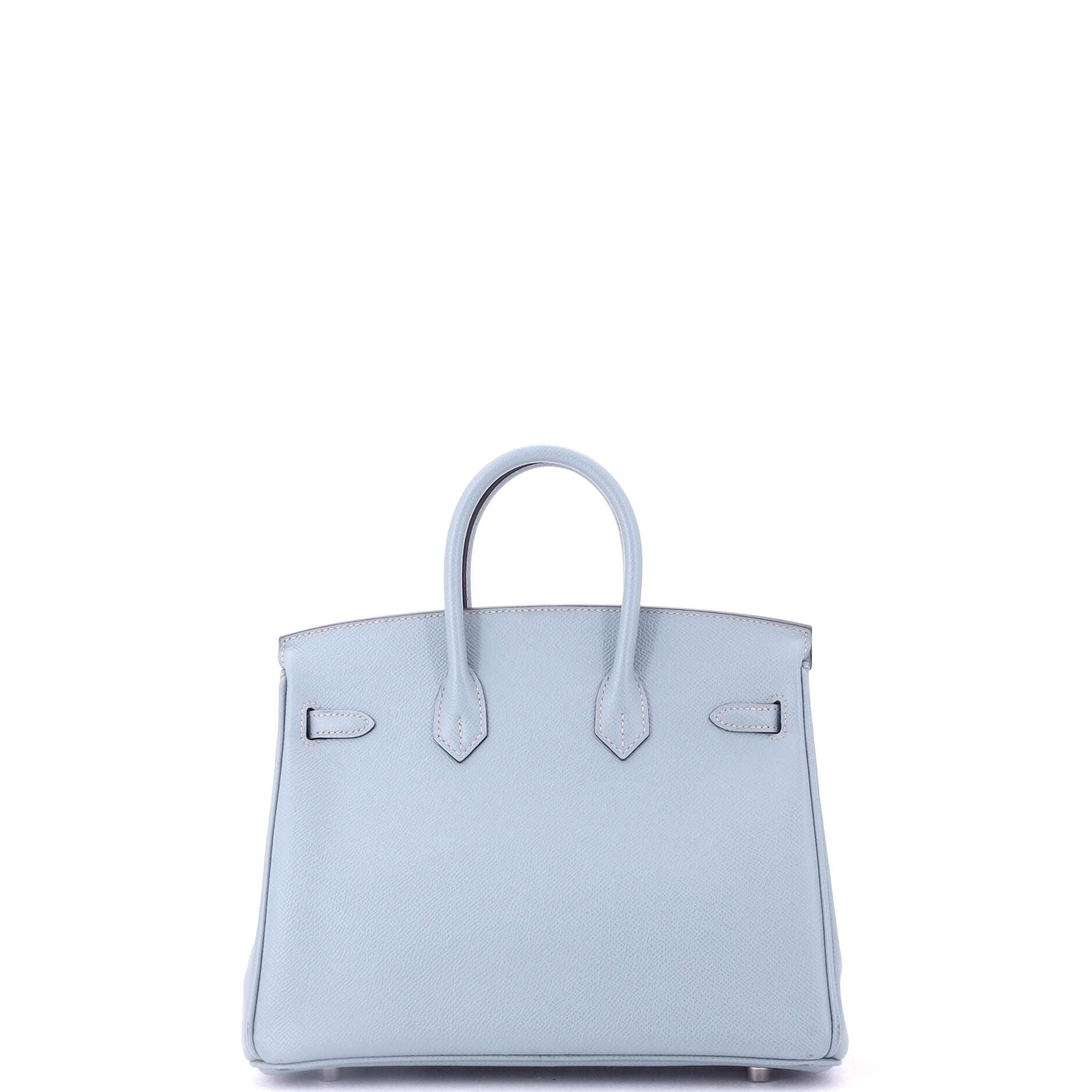 Birkin Handbag Bleu Lin Epsom with Palladium Hardware 25