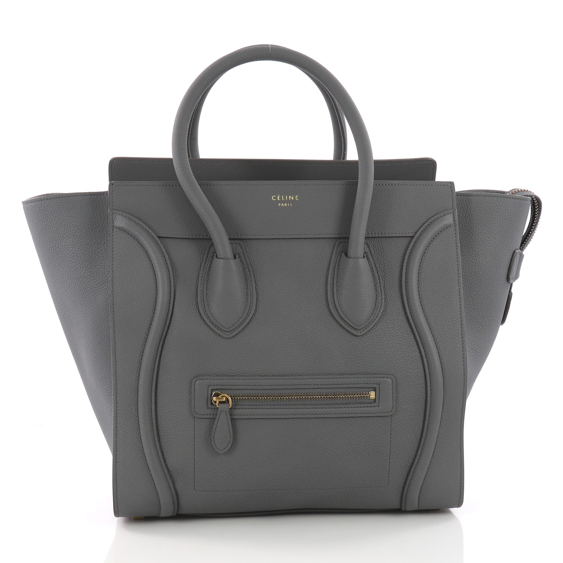 Luggage Handbag Grainy Leather Mini