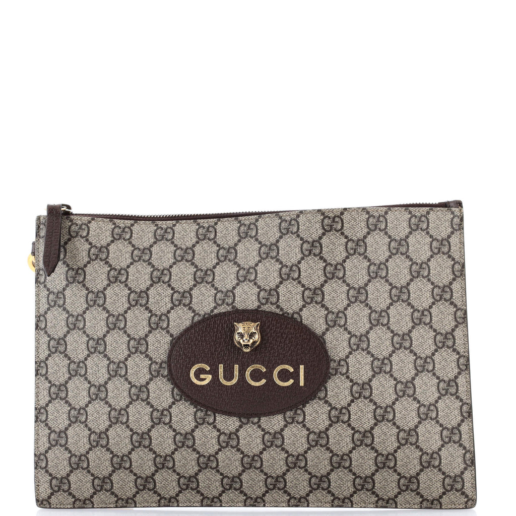 Neo Vintage Wristlet Pouch GG Coated Canvas