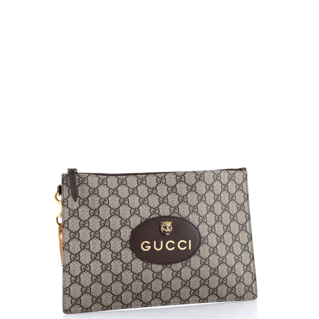 Neo Vintage Wristlet Pouch GG Coated Canvas
