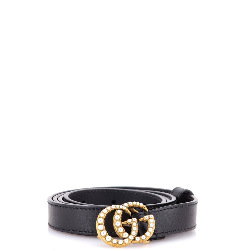 Pearly GG Marmont Belt Leather Thin 105