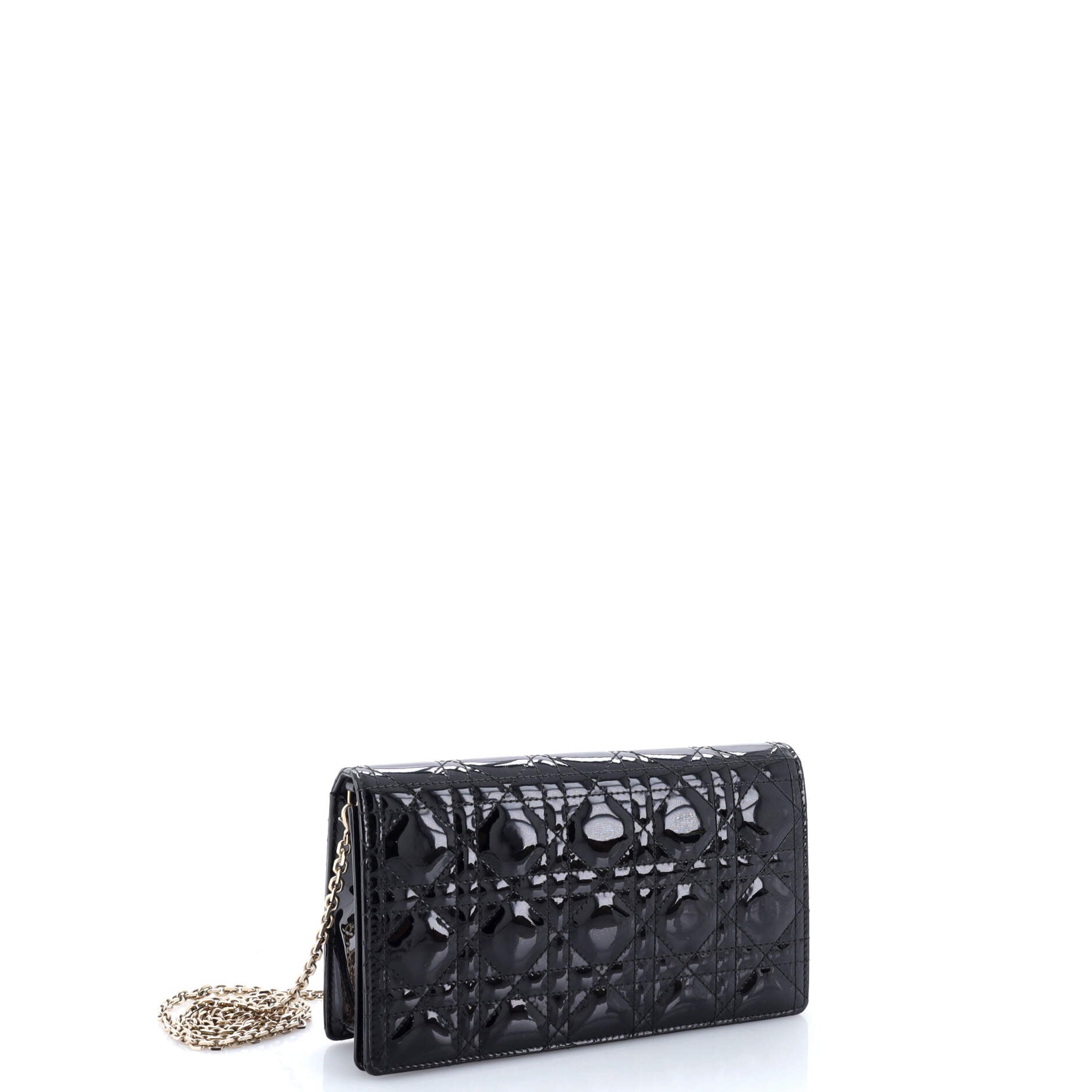 Lady Dior Clutch on Chain Cannage Quilt Patent