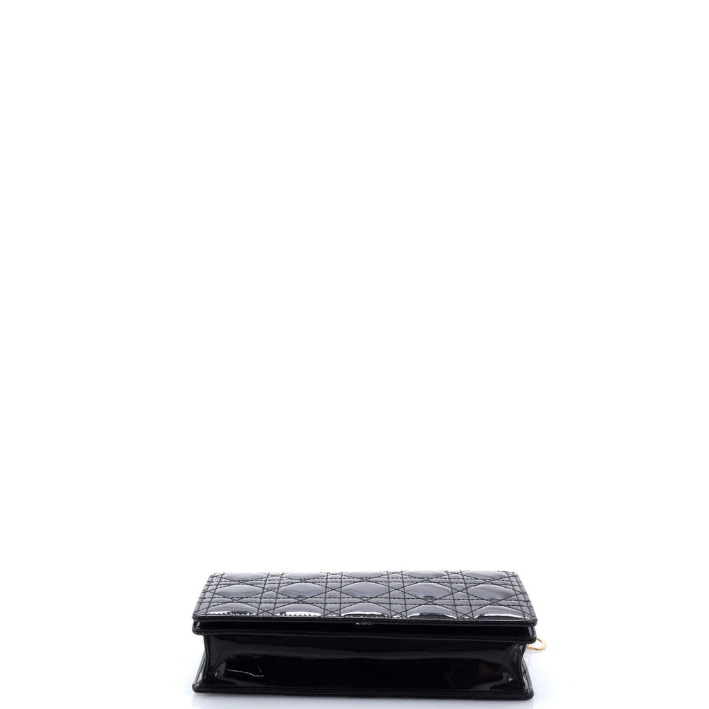 Lady Dior Clutch on Chain Cannage Quilt Patent