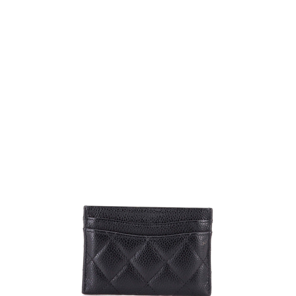 Classic Card Holder Quilted Caviar