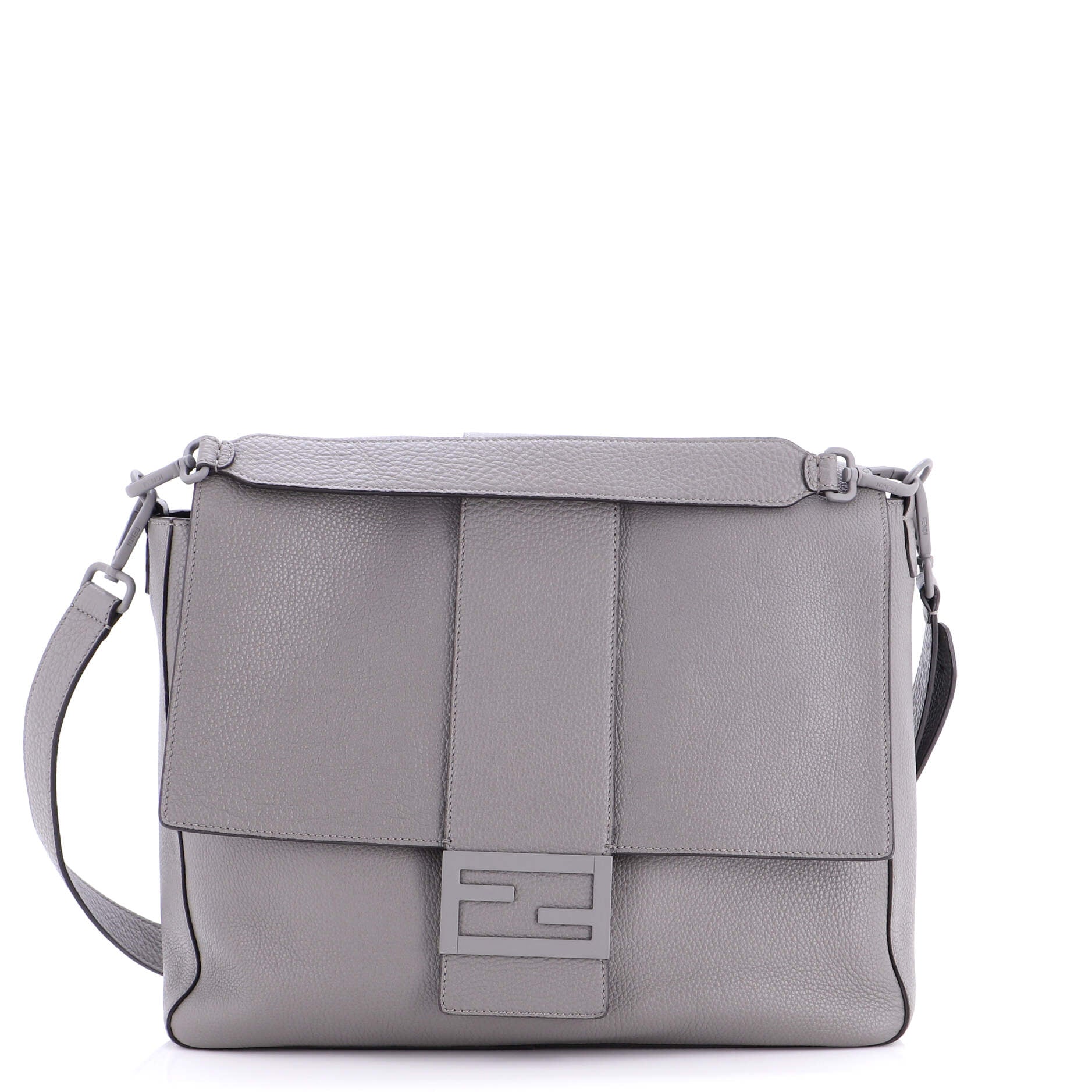 Baguette Flap Messenger Bag Leather Large