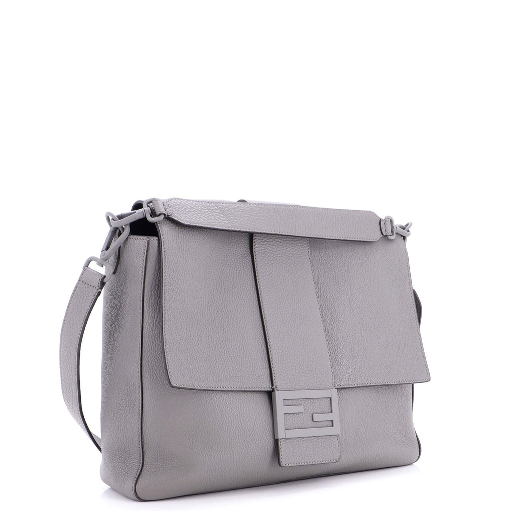 Baguette Flap Messenger Bag Leather Large