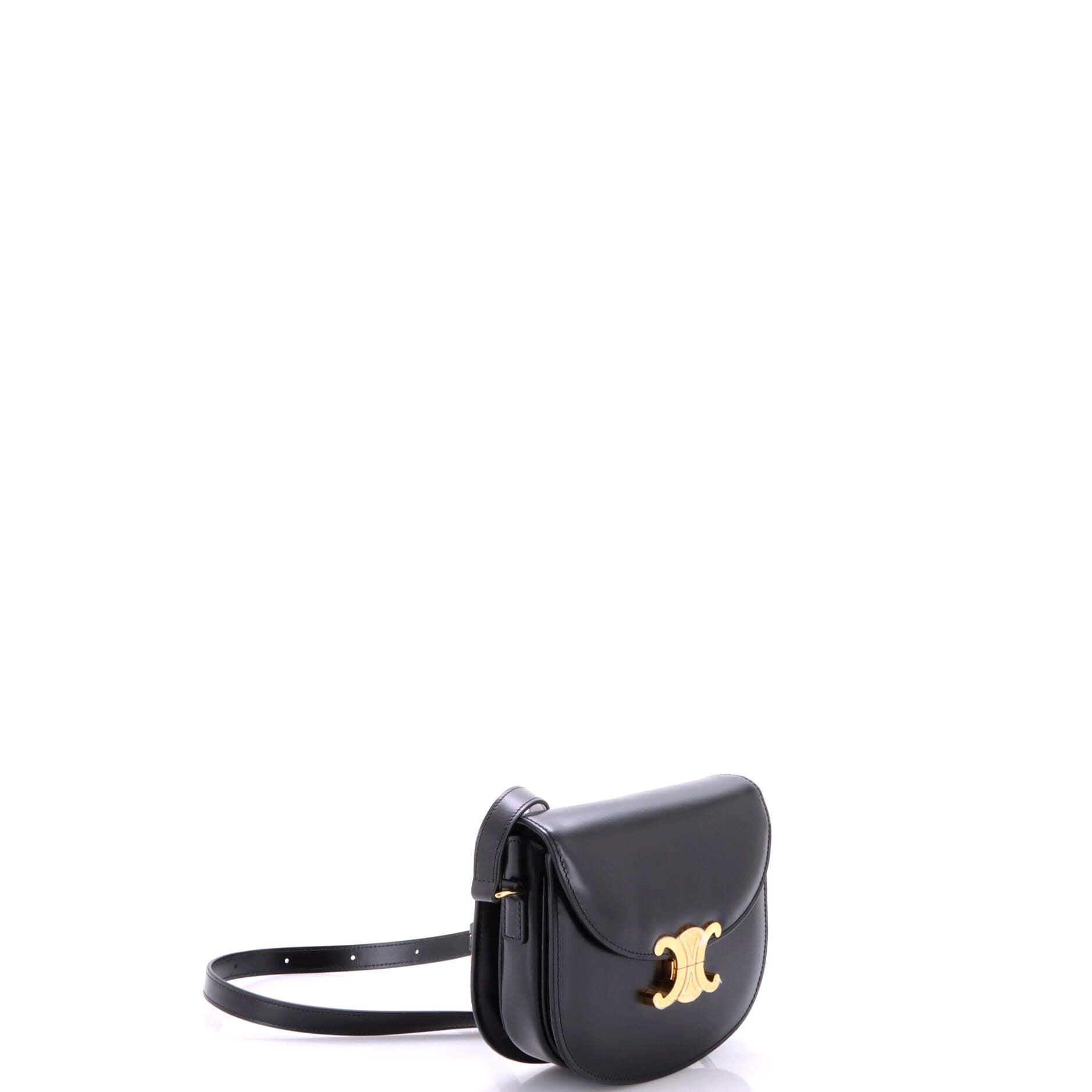 Triomphe Besace Clea Flap Bag Leather