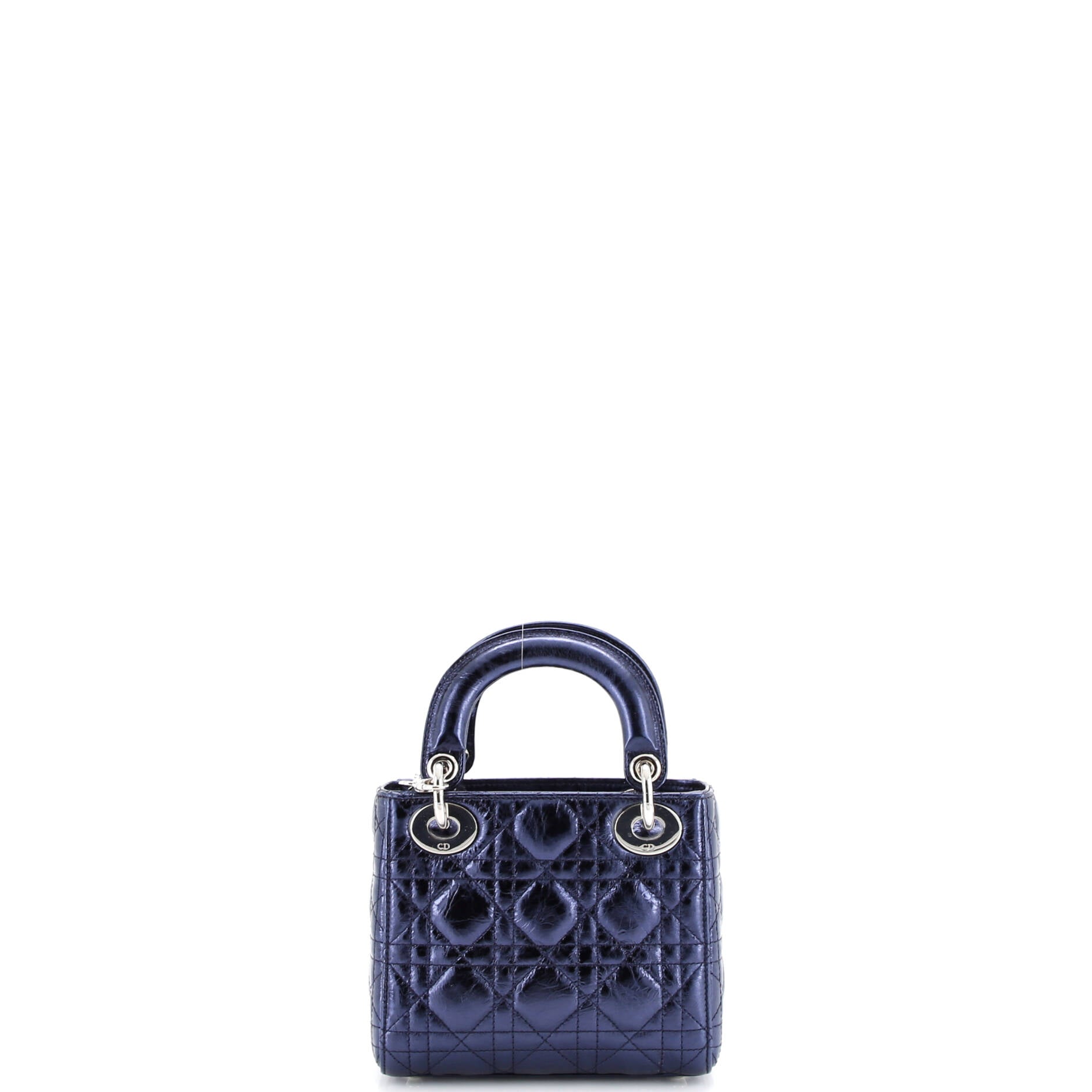 Lady Dior Chain Bag Cannage Quilt Iridescent Leather Mini