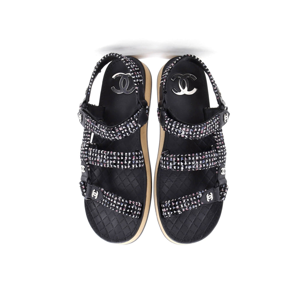 Women's Crystal CC Sandals Tweed