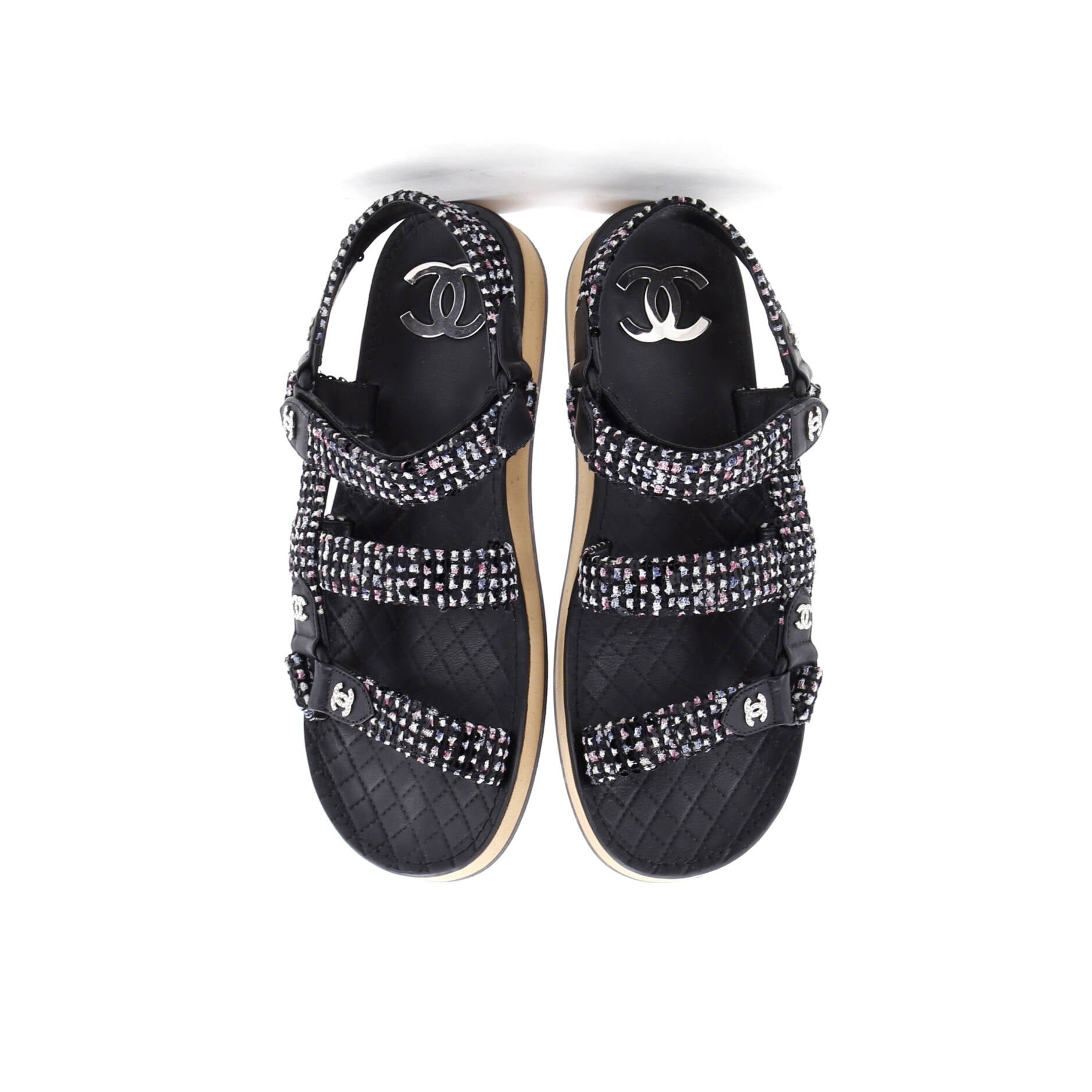 Women's Crystal CC Sandals Tweed
