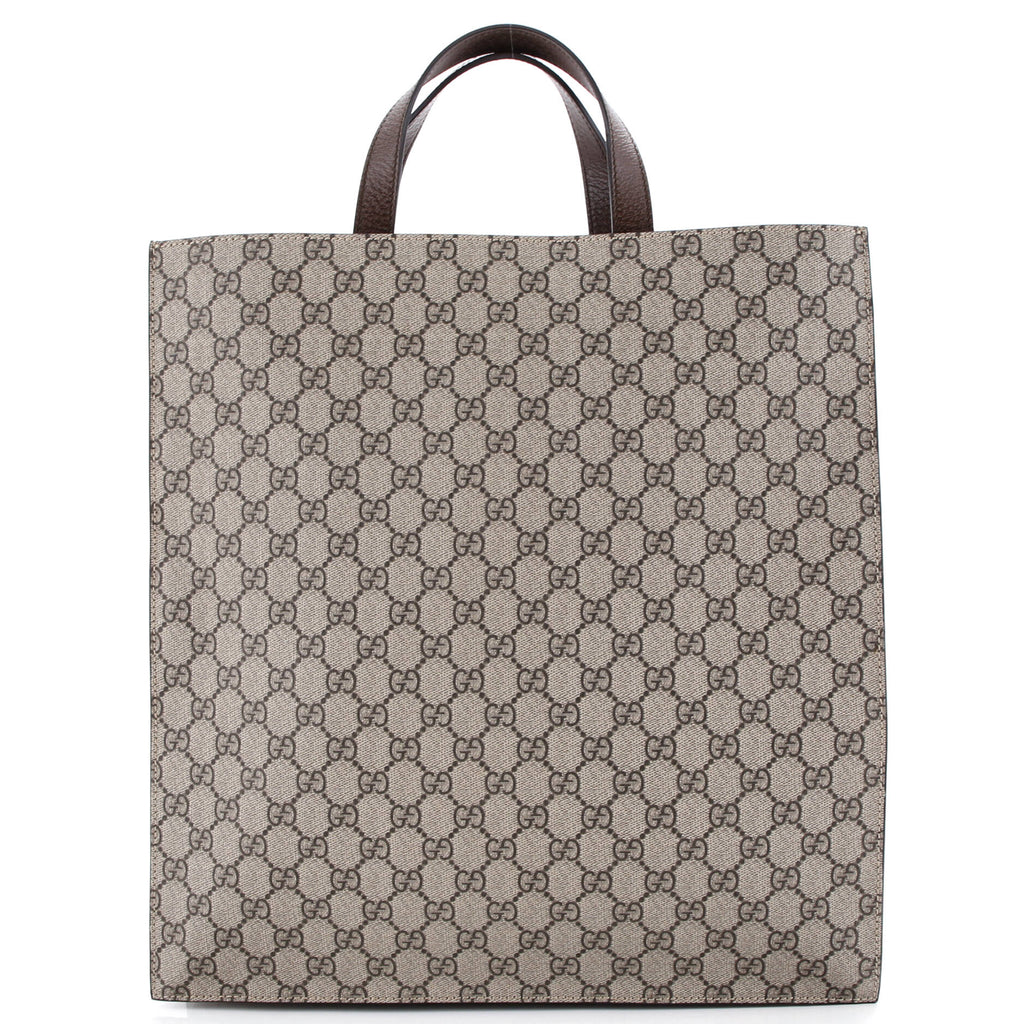 Courrier Convertible Soft Open Tote GG Coated Canvas with Applique North South