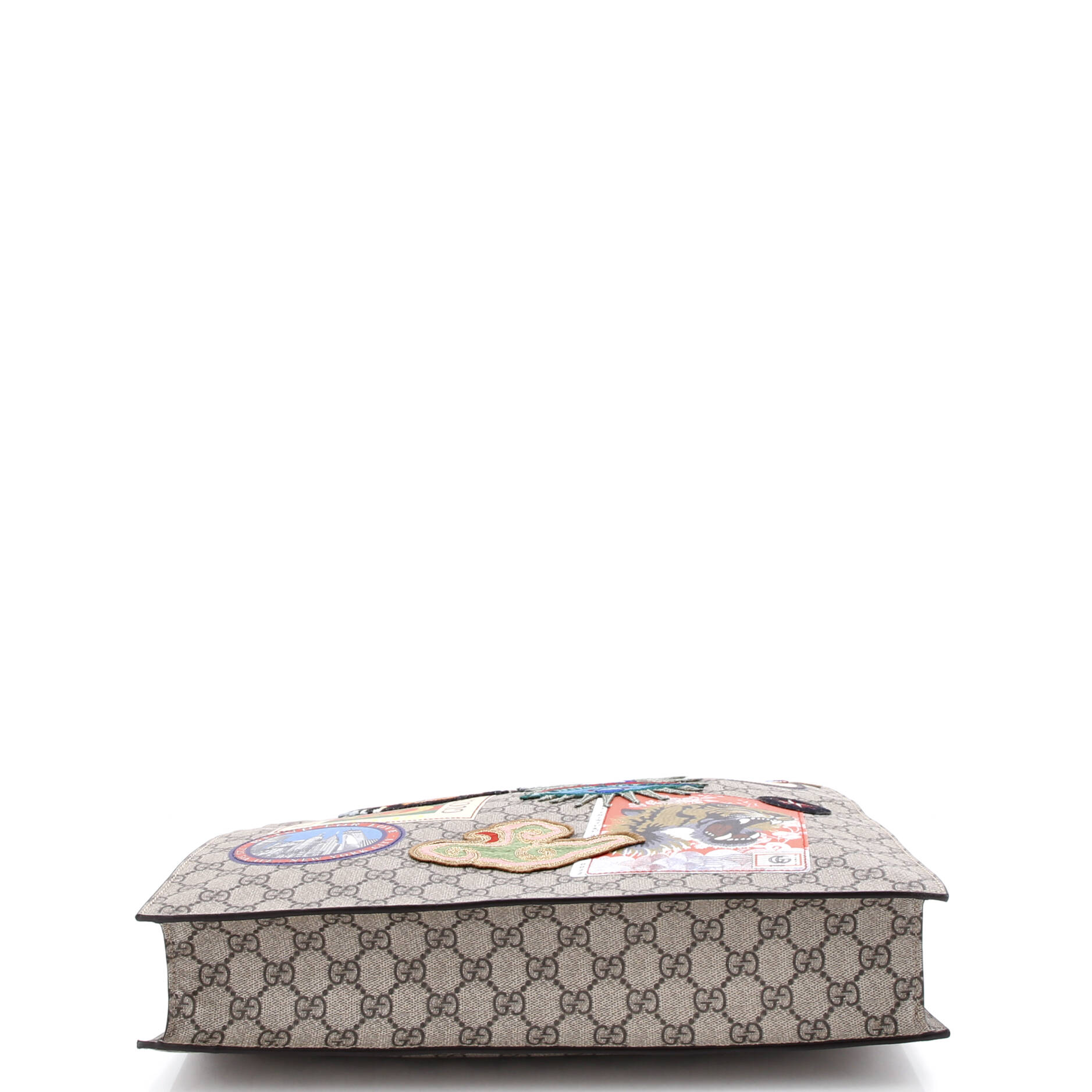 Courrier Convertible Soft Open Tote GG Coated Canvas with Applique North South
