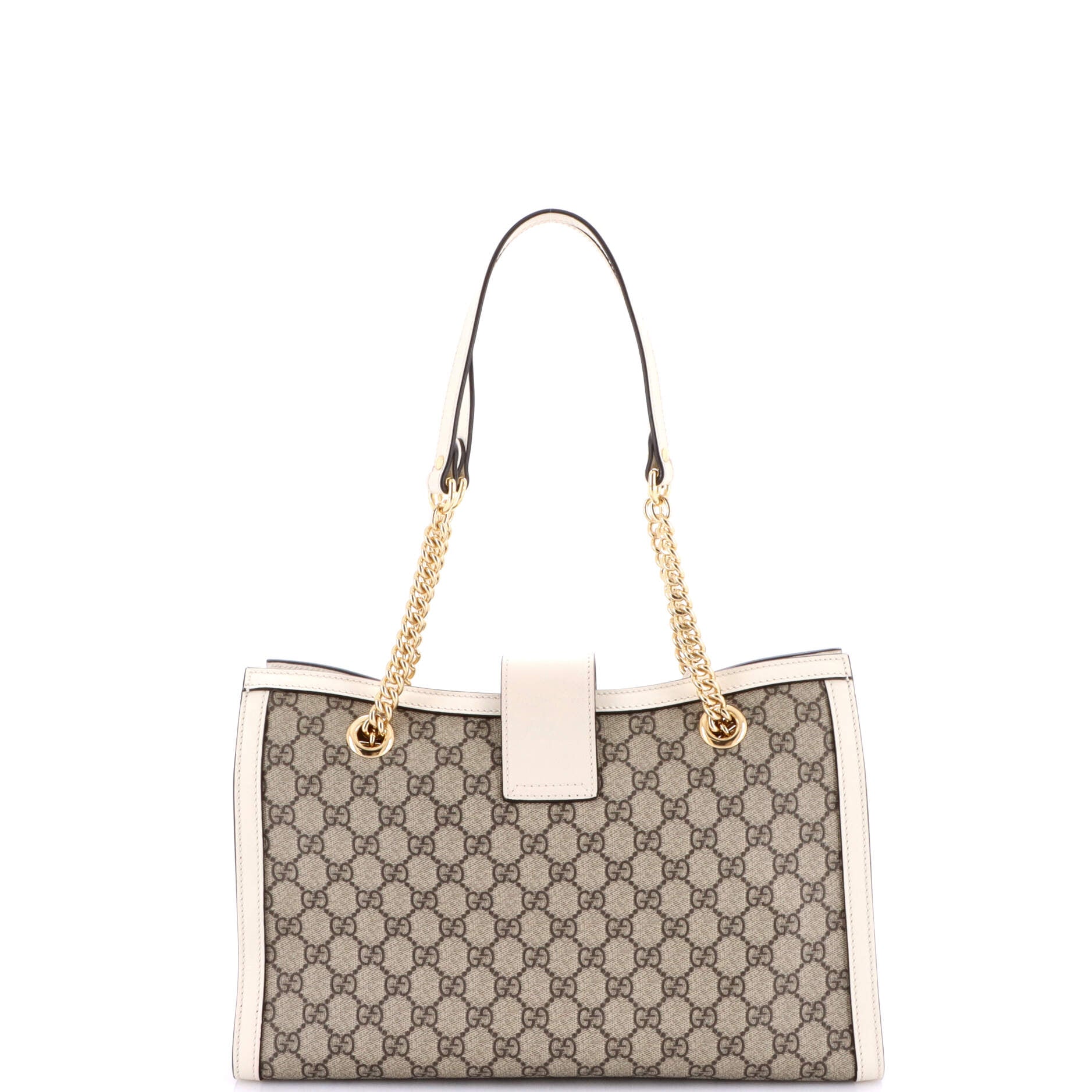 Padlock Chain Tote GG Coated Canvas with Leather Medium