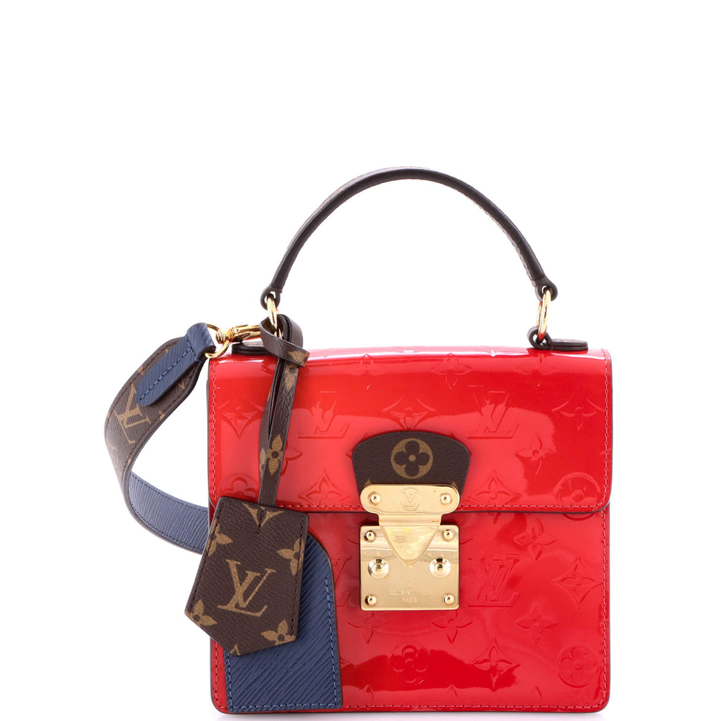 Spring Street NM Handbag Monogram Vernis with Monogram Canvas and Epi Leather