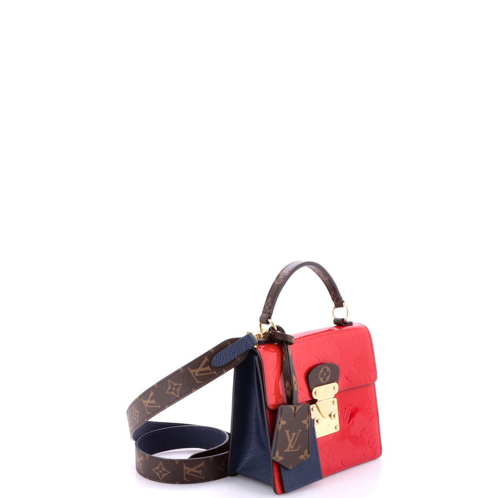 Spring Street NM Handbag Monogram Vernis with Monogram Canvas and Epi Leather