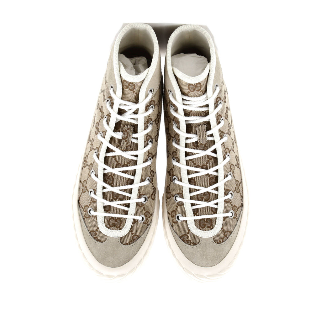 Men's Tortuga High Top Sneakers GG Canvas and Suede
