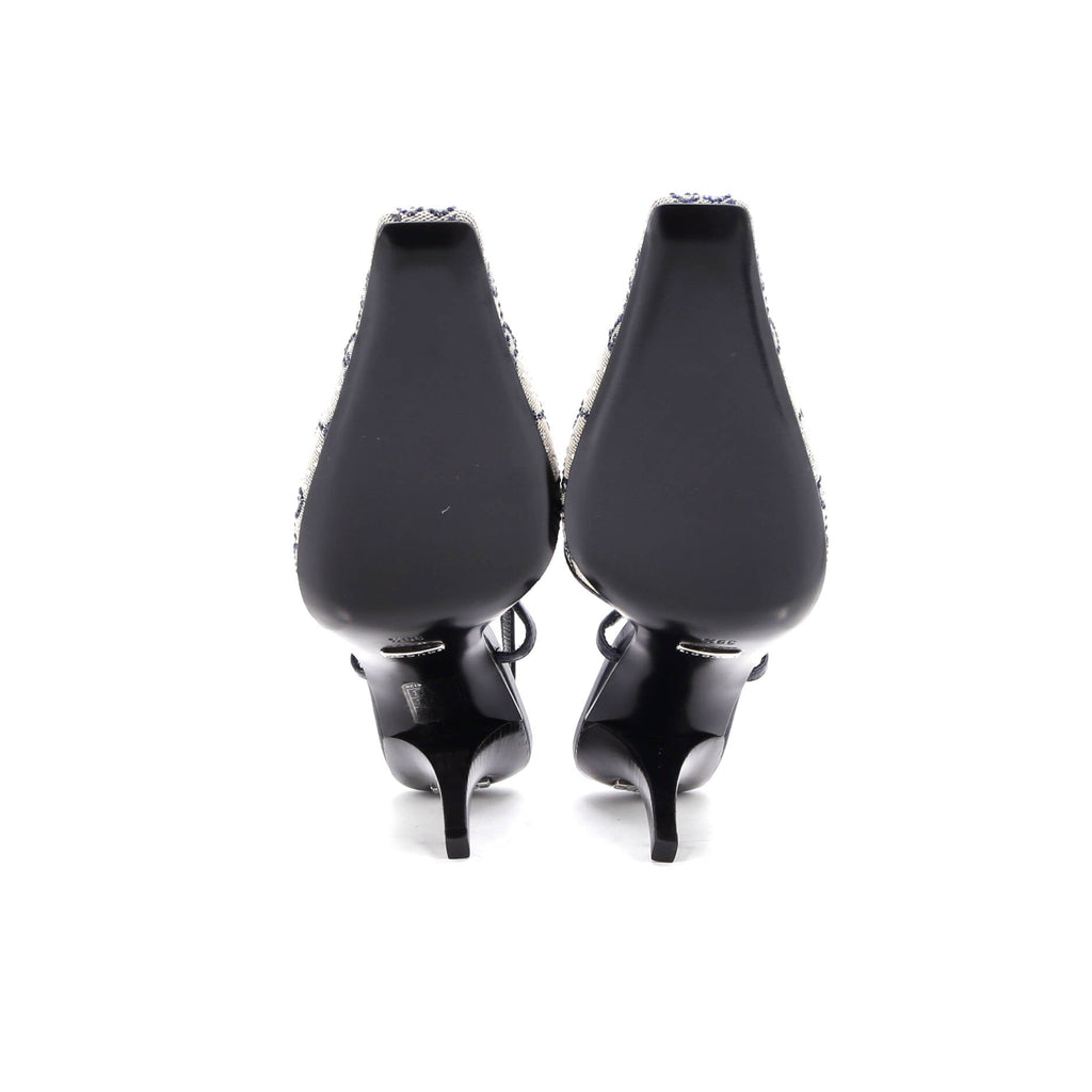 Women's Aria Slingback Pumps Crystal Embellished GG Canvas