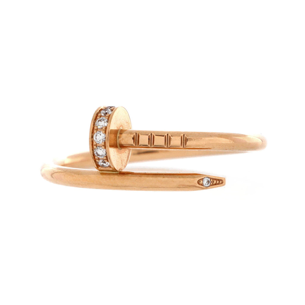 Juste un Clou Ring 18K Rose Gold and Diamonds Small